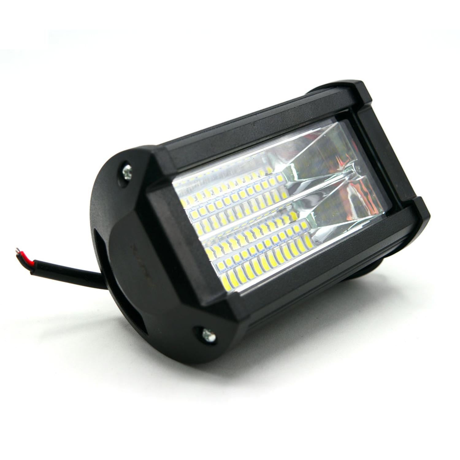 BARRA RECTANGULAR 24 LED 2 CELDAS LUZ BLANCA FIJA PARA MOTOCICLETA