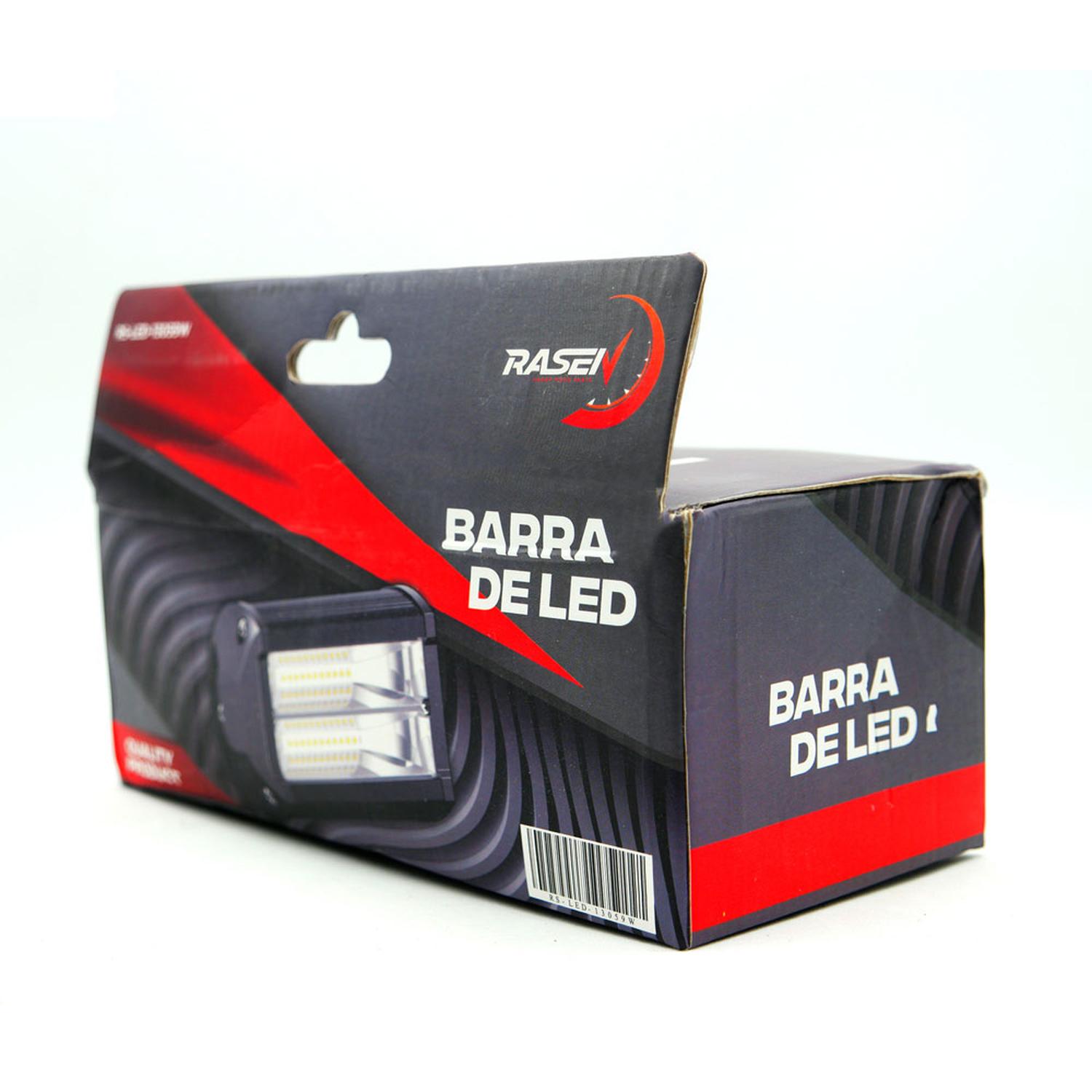 BARRA RECTANGULAR 24 LED 2 CELDAS LUZ BLANCA FIJA PARA MOTOCICLETA