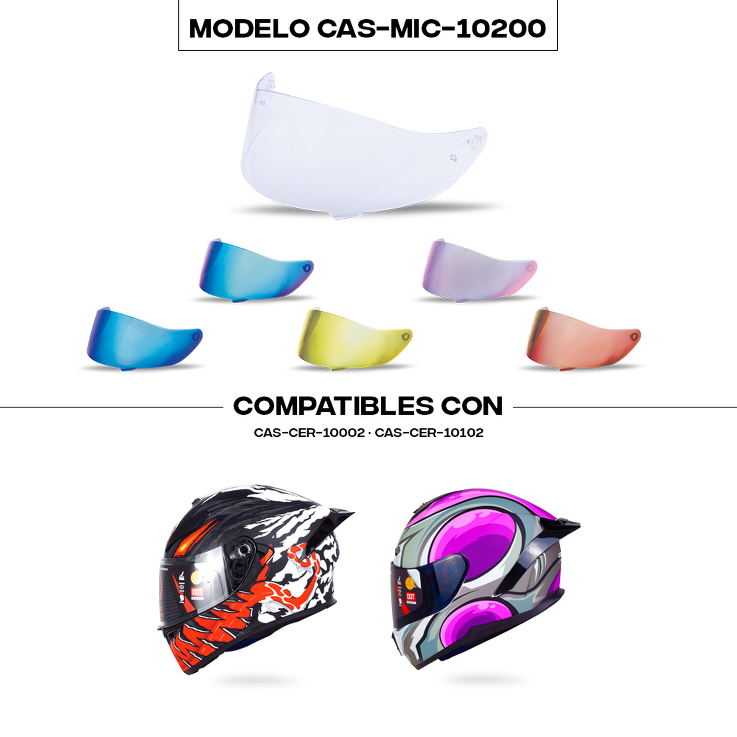 Mica para casco de moto Rasen Premium anti rayaduras