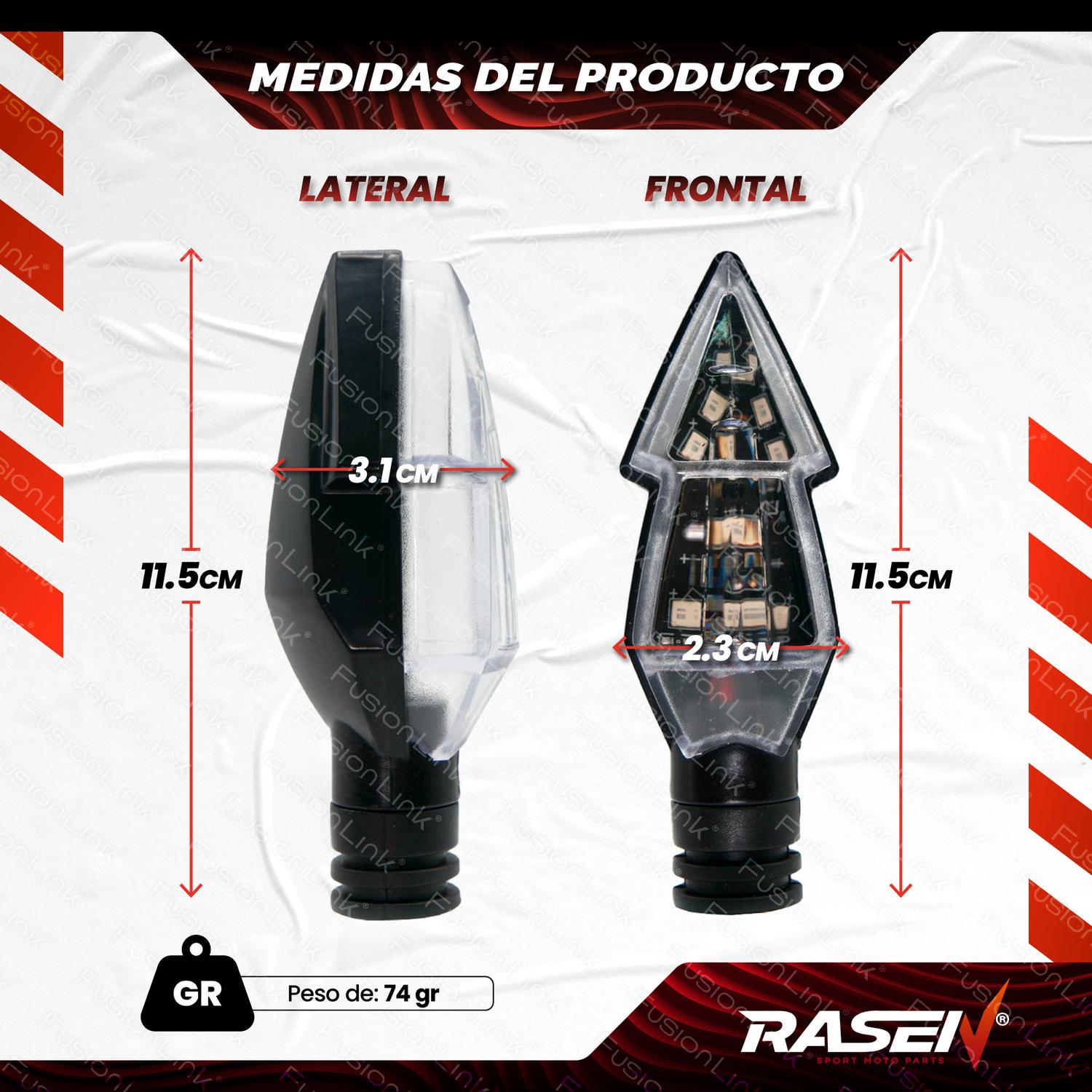 DIRECCIONAL LED TIPO PINO UNIVERSAL PARA MOTOCICLETA