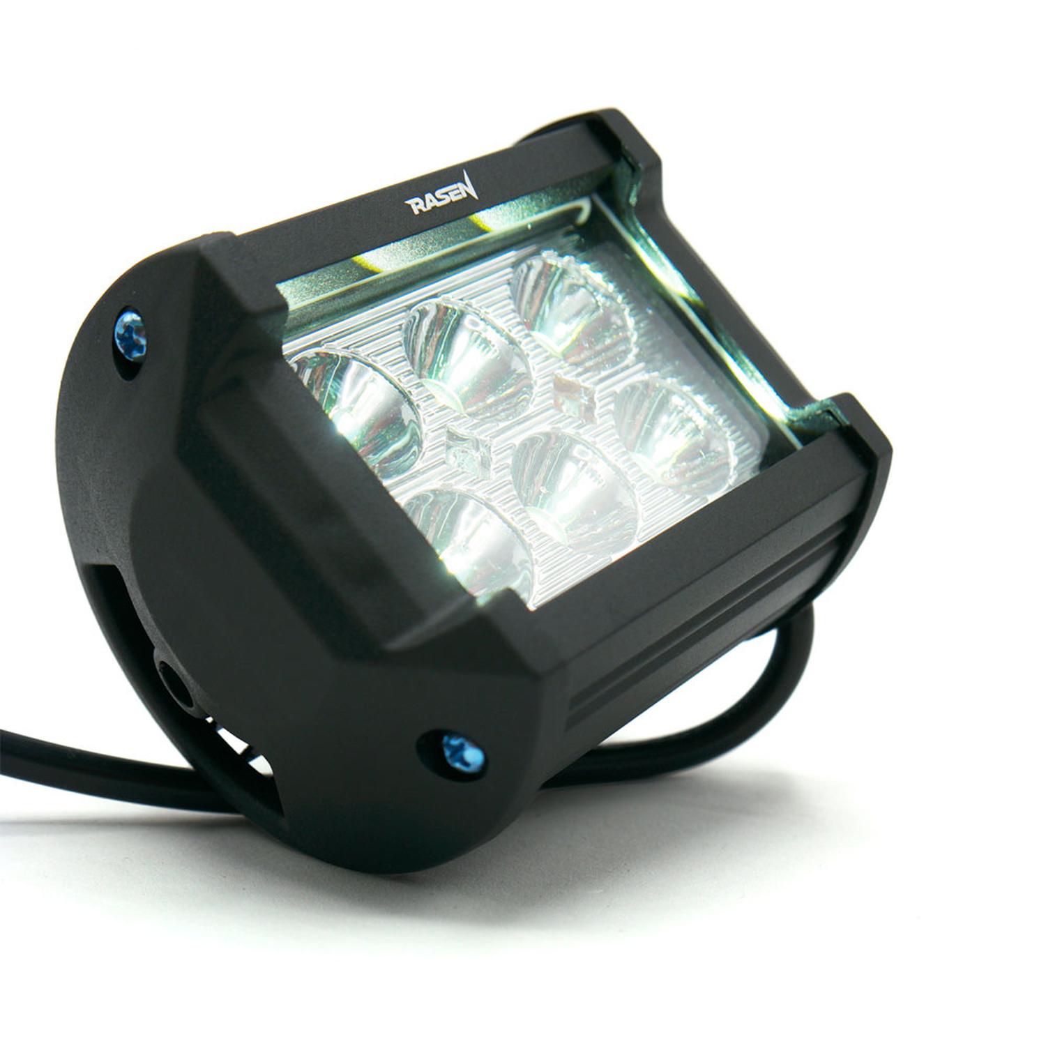 FARO 6 LED CUADRADO LUZ FIJA PARA MOTOCICLETA