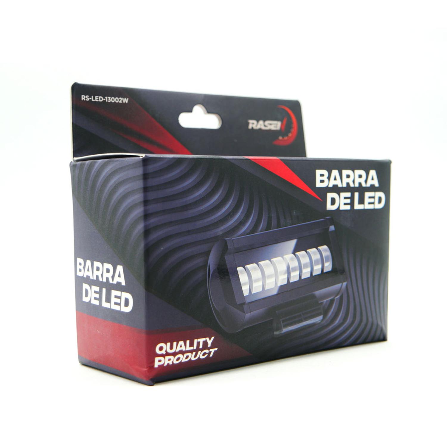 BARRA RECTANGULAR 8 LED CON LUPA PARA MOTOCICLETA