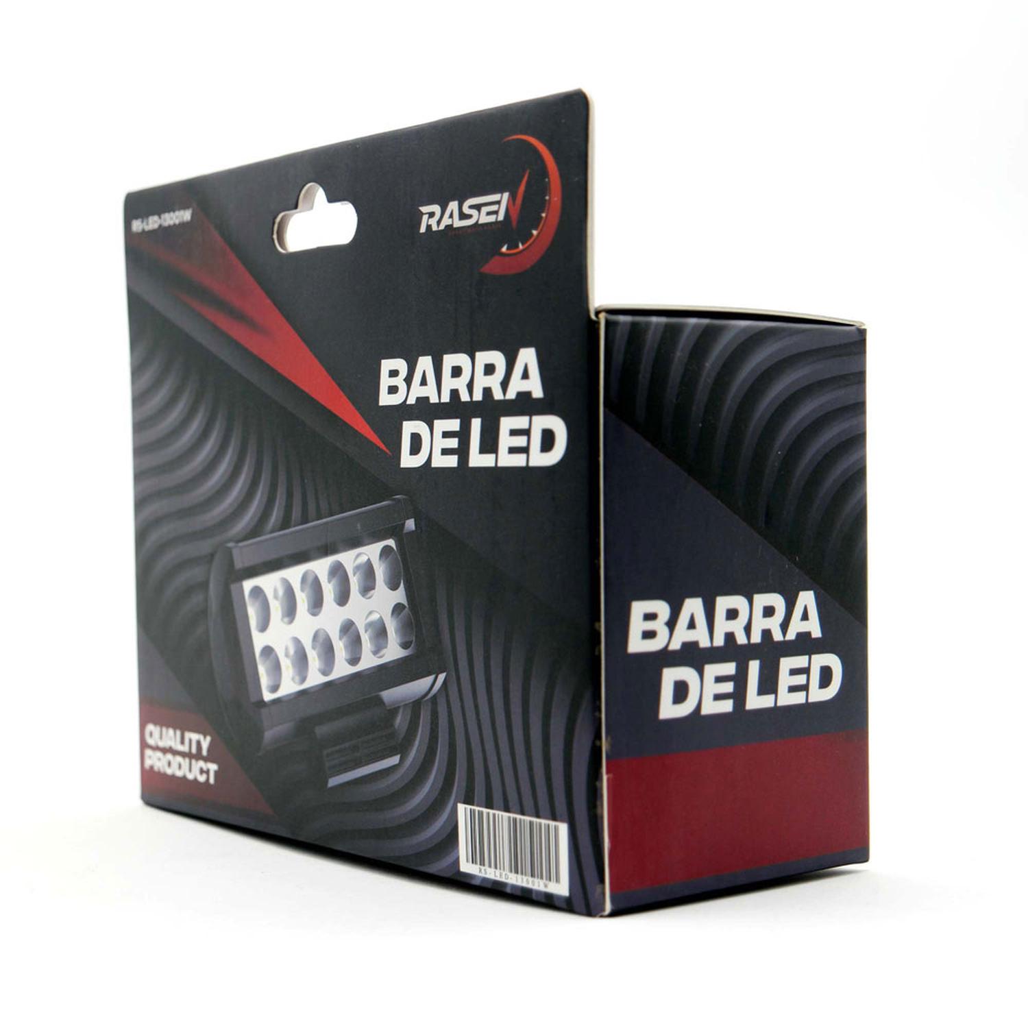 BARRA RECTANGULAR 12 LED LUZ FIJA PARA MOTOCICLETA