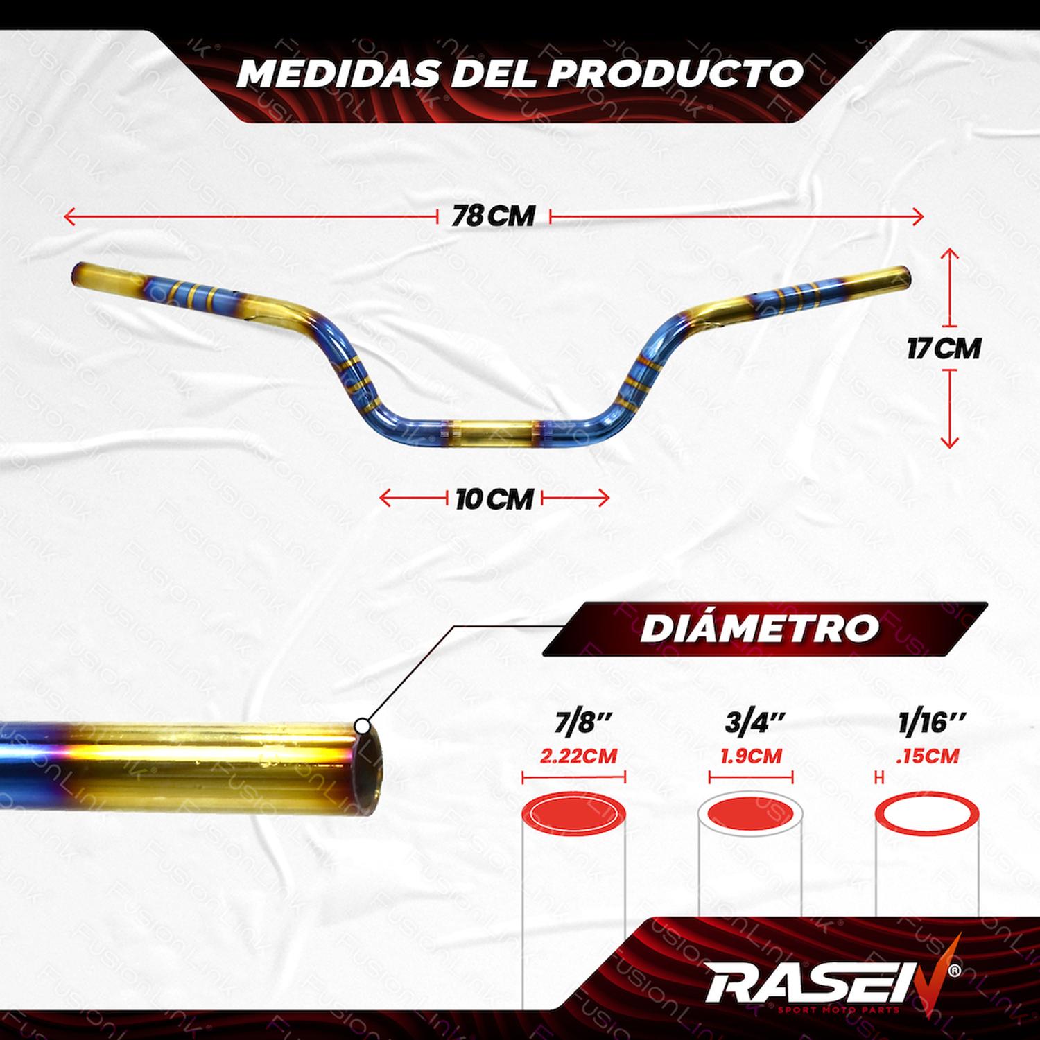 MANUBRIO UNIVERSAL 8 PARA MOTOCICLETA