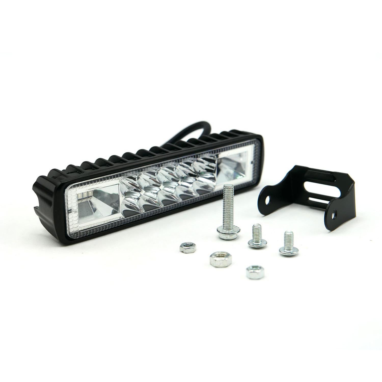 BARRA 10 LED BLANCA 2 CELDAS CON ESTROBO PARA MOTOCICLETA