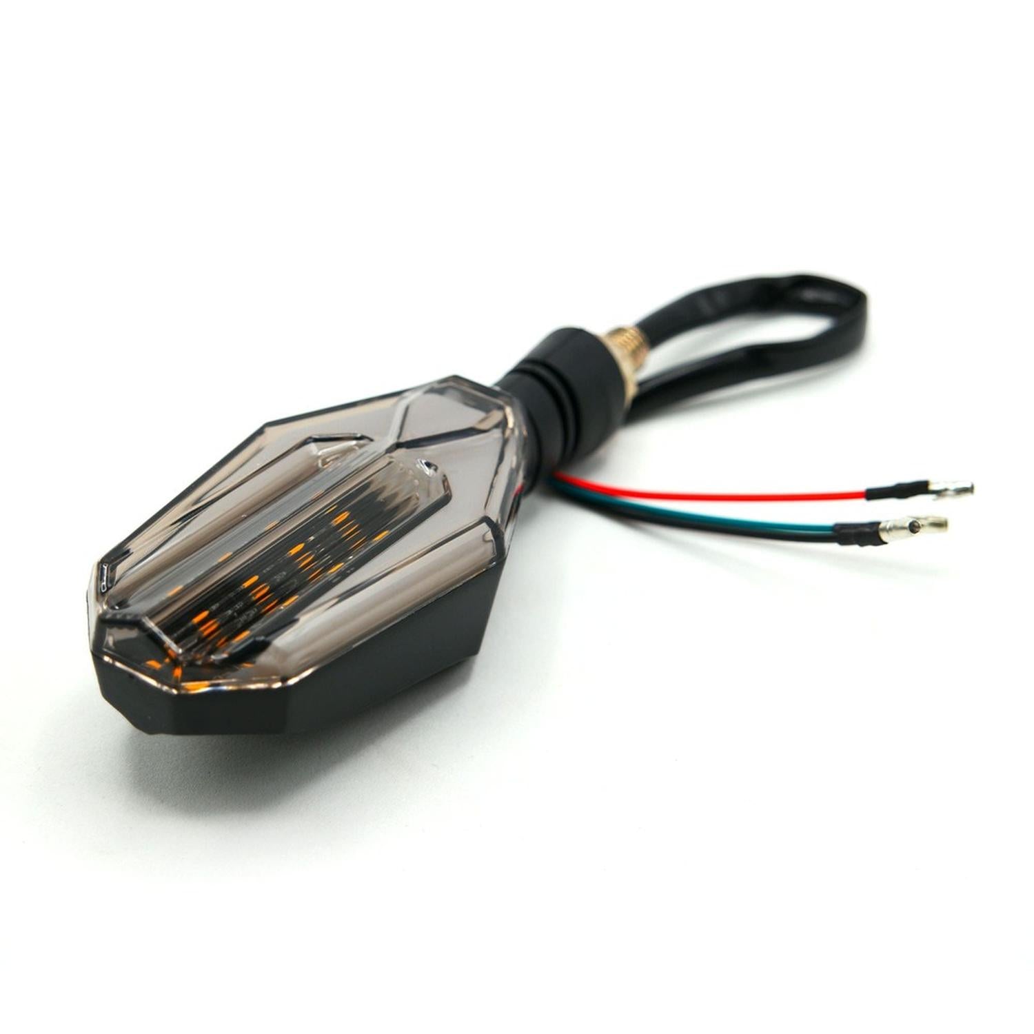 DIRECCIONAL LED SECUENCIAL TIPO CAPARAZON UNIVERSAL PARA MOTOCICLETA