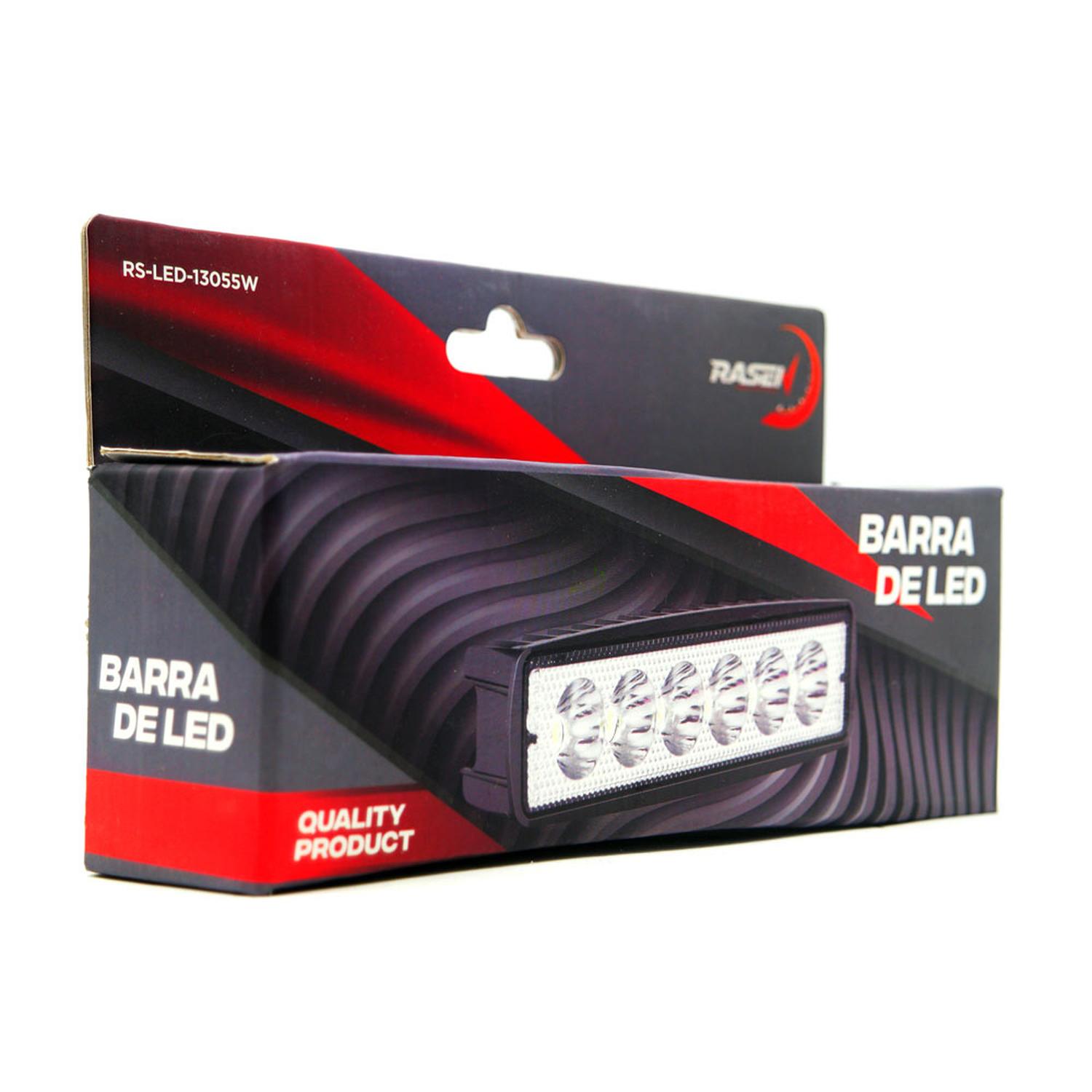 BARRA 6 LED LUZ BLANCA FIJA PARA MOTOCICLETA