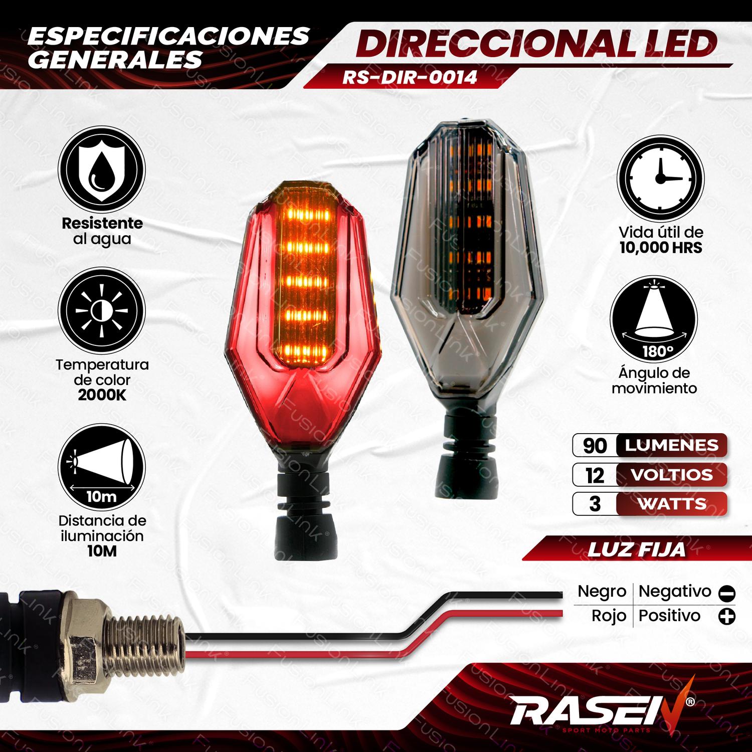 DIRECCIONAL LED DOBLE DIM UNIVERSAL PARA MOTOCICLETA