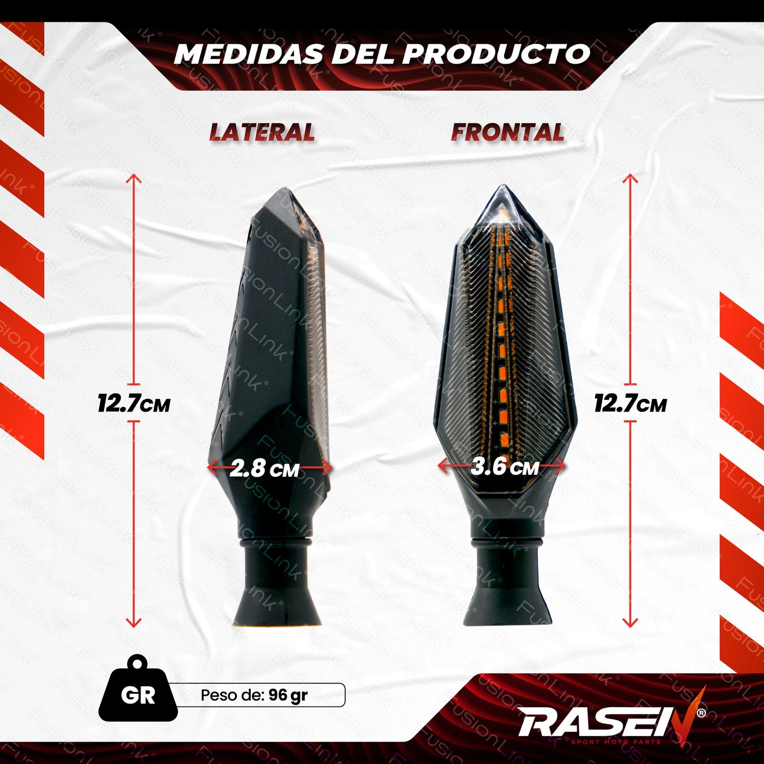 DIRECCIONAL LED SECUENCIAL TIPO FLECHA UNIVERSAL PARA MOTOCICLETA