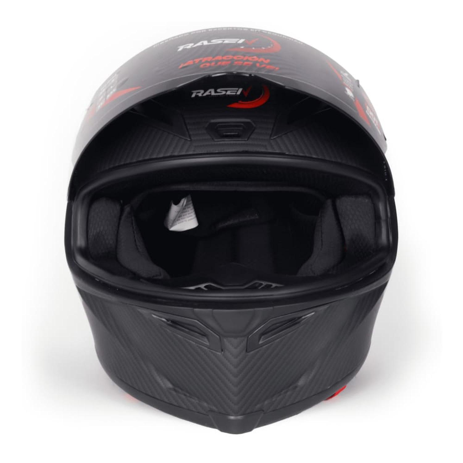 CASCO CERRADO FIBRA DE CARBONO PARA MOTOCICLETA