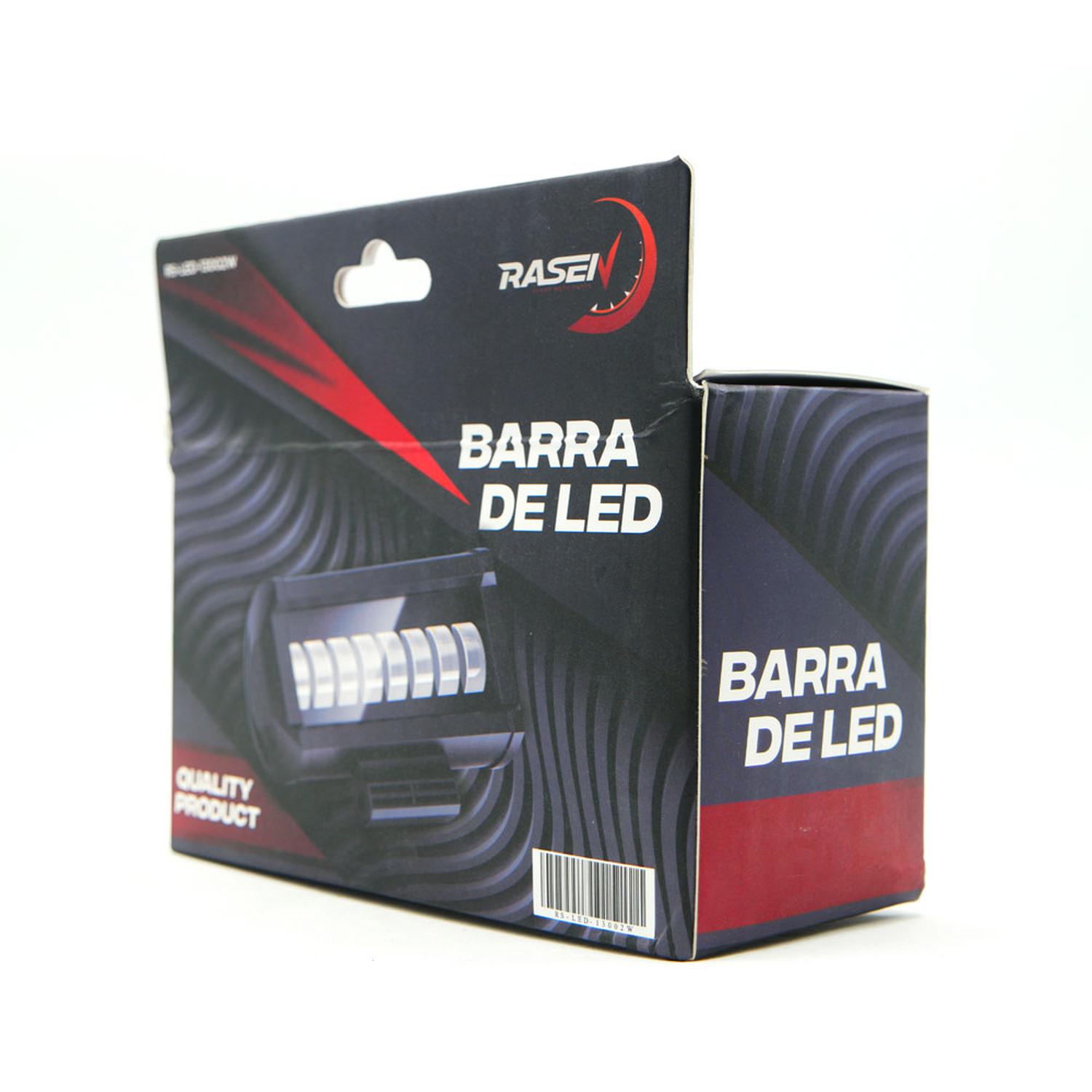 BARRA RECTANGULAR 8 LED CON LUPA PARA MOTOCICLETA