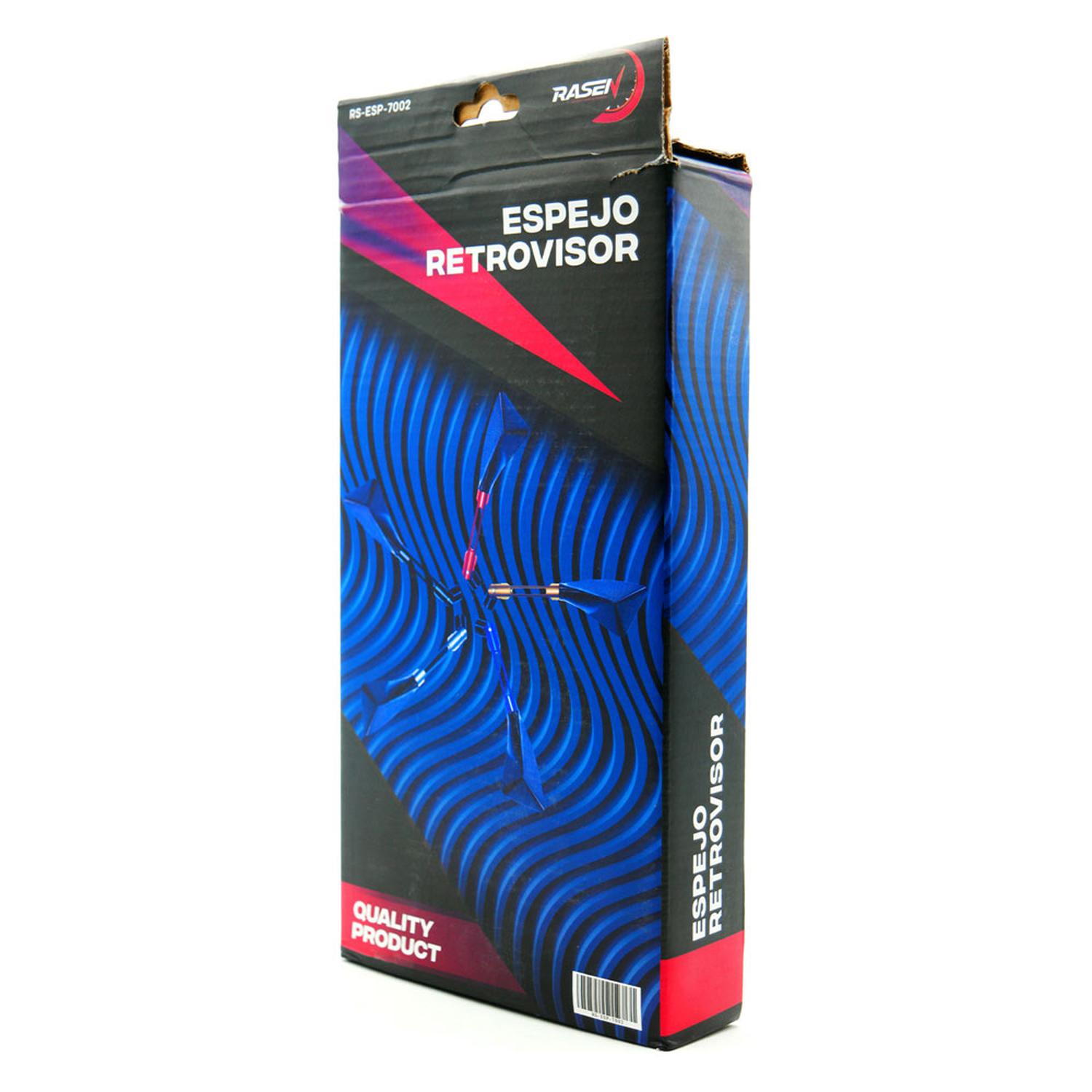 ESPEJO DEPORTIVO CON VIDRIO AZUL TIPO REBANADA UNIVERSAL PARA MOTOCICLETA