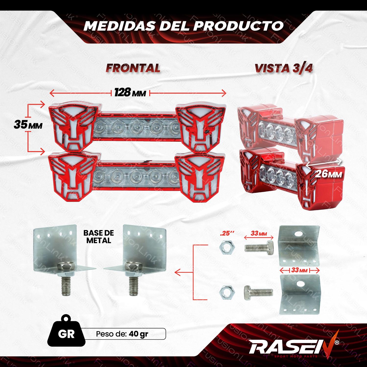 BARRA LED DECORATIVA TIPO TRANSFORMERS LUZ PARA MOTOCICLETA