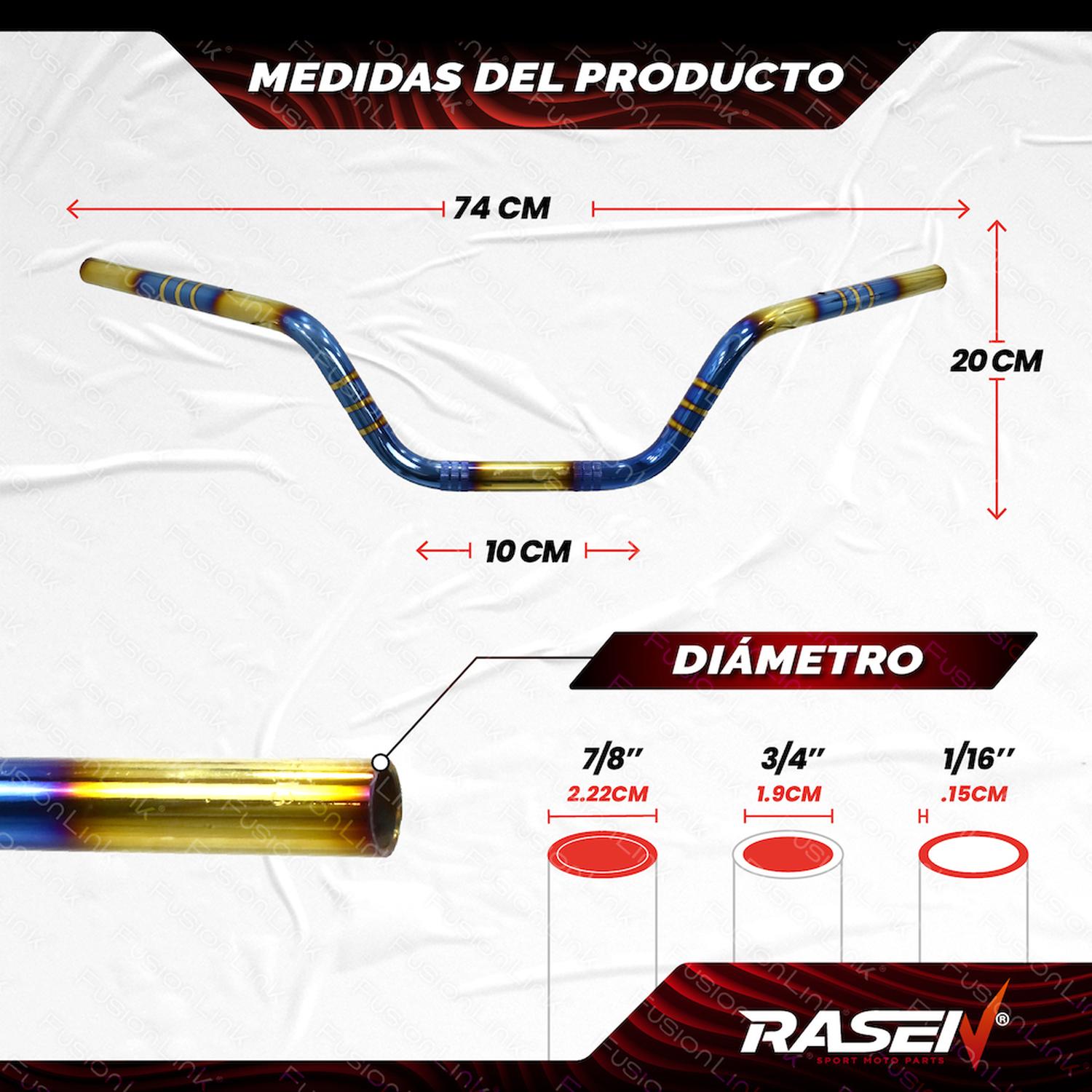 MANUBRIO UNIVERSAL 9 PARA MOTOCICLETA