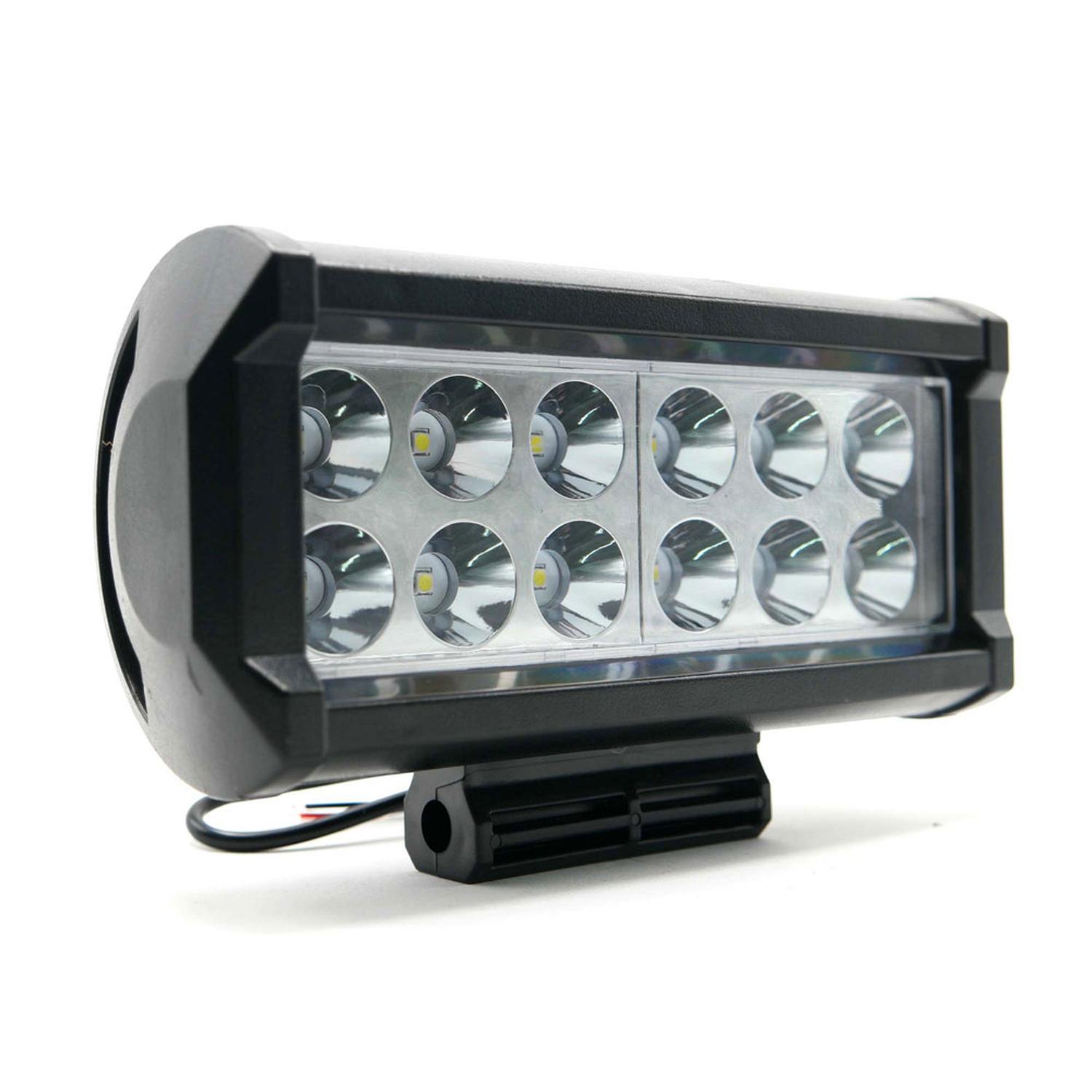 BARRA RECTANGULAR 12 LED LUZ FIJA PARA MOTOCICLETA