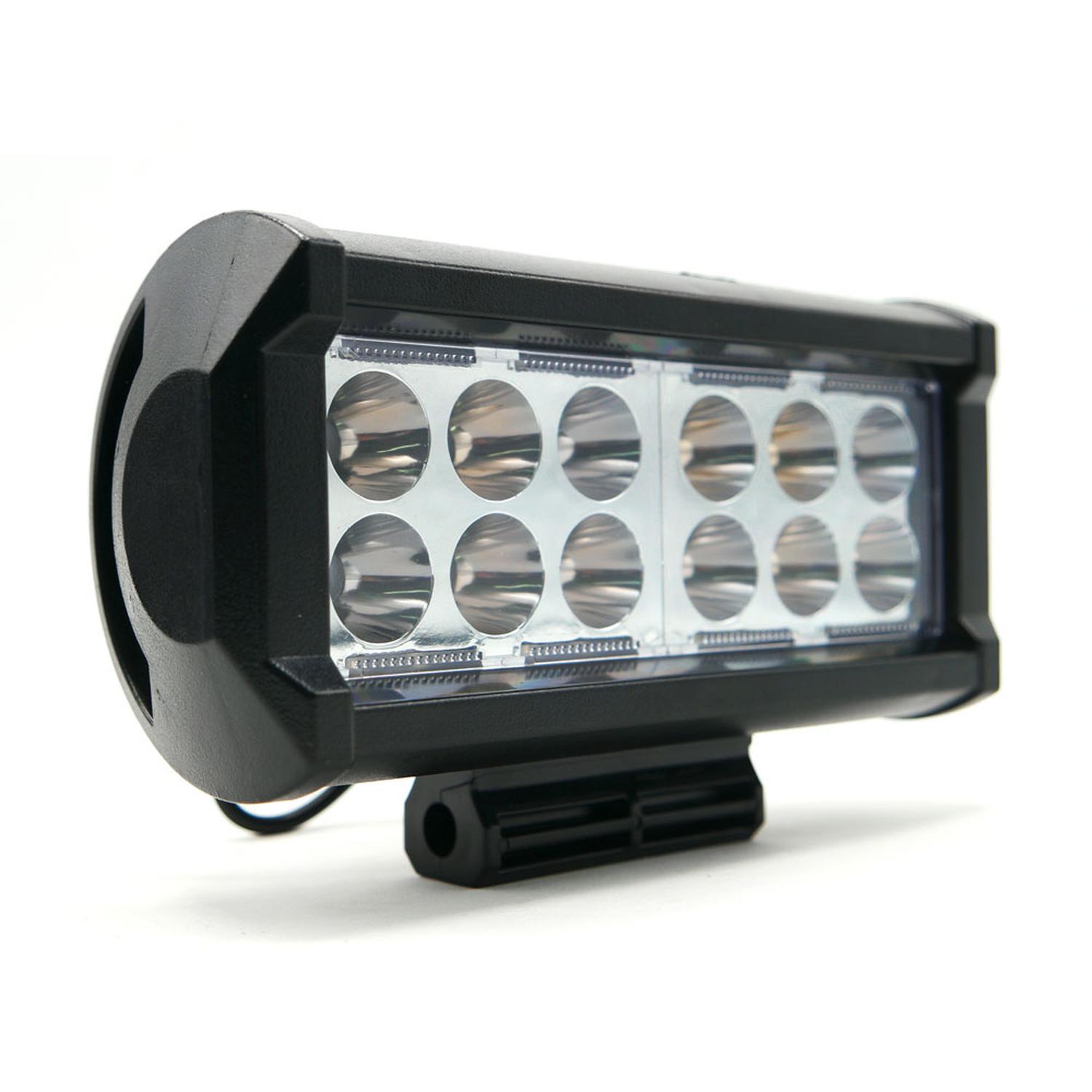 BARRA LED DOBLE FILA 12 LED CON LUZ ALTA, BAJA Y ESTROBO PARA MOTOCICLETA