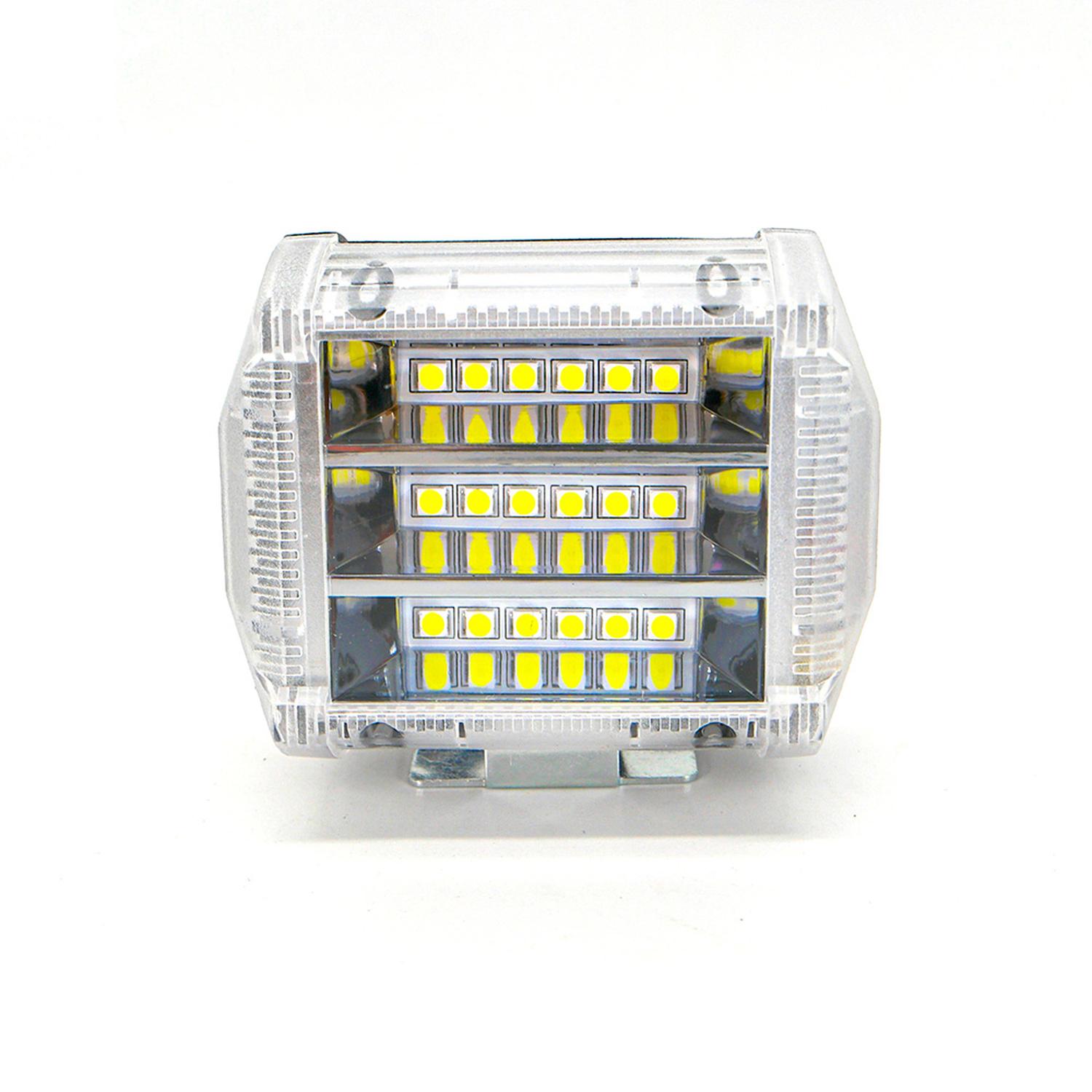 FARO AUXILIAR LED CON ESTROBO 18 LED CON LUZ DE CONTORNO LATERAL PARA MOTOCICLETA