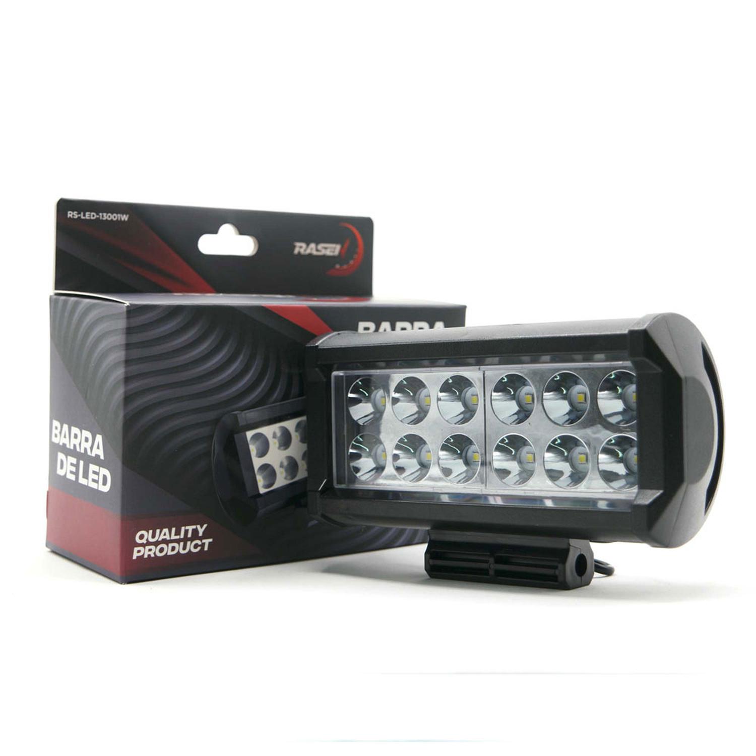 BARRA RECTANGULAR 12 LED LUZ FIJA PARA MOTOCICLETA