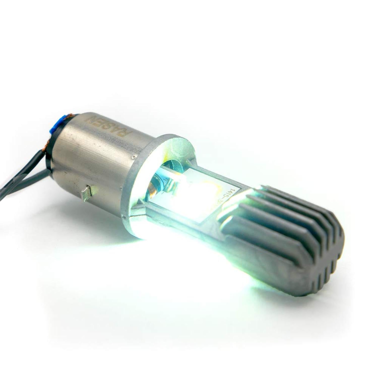 FOCO DE FARO PLATA LED PREMIUM MEDIA VUELTA PARA MOTOCICLETA