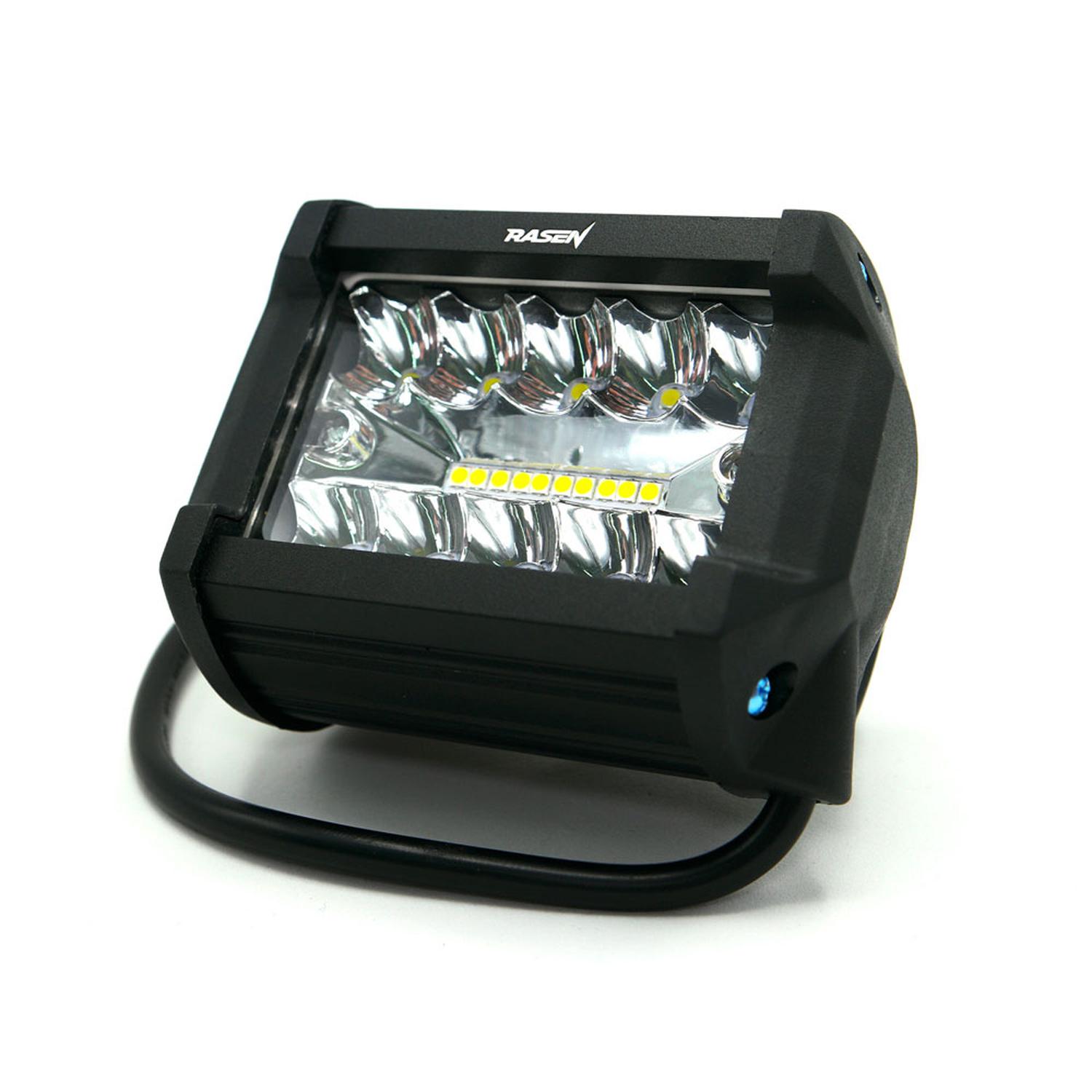 FARO CUADRADO 40 LED LUZ BLANCA FIJA PARA MOTOCICLETA