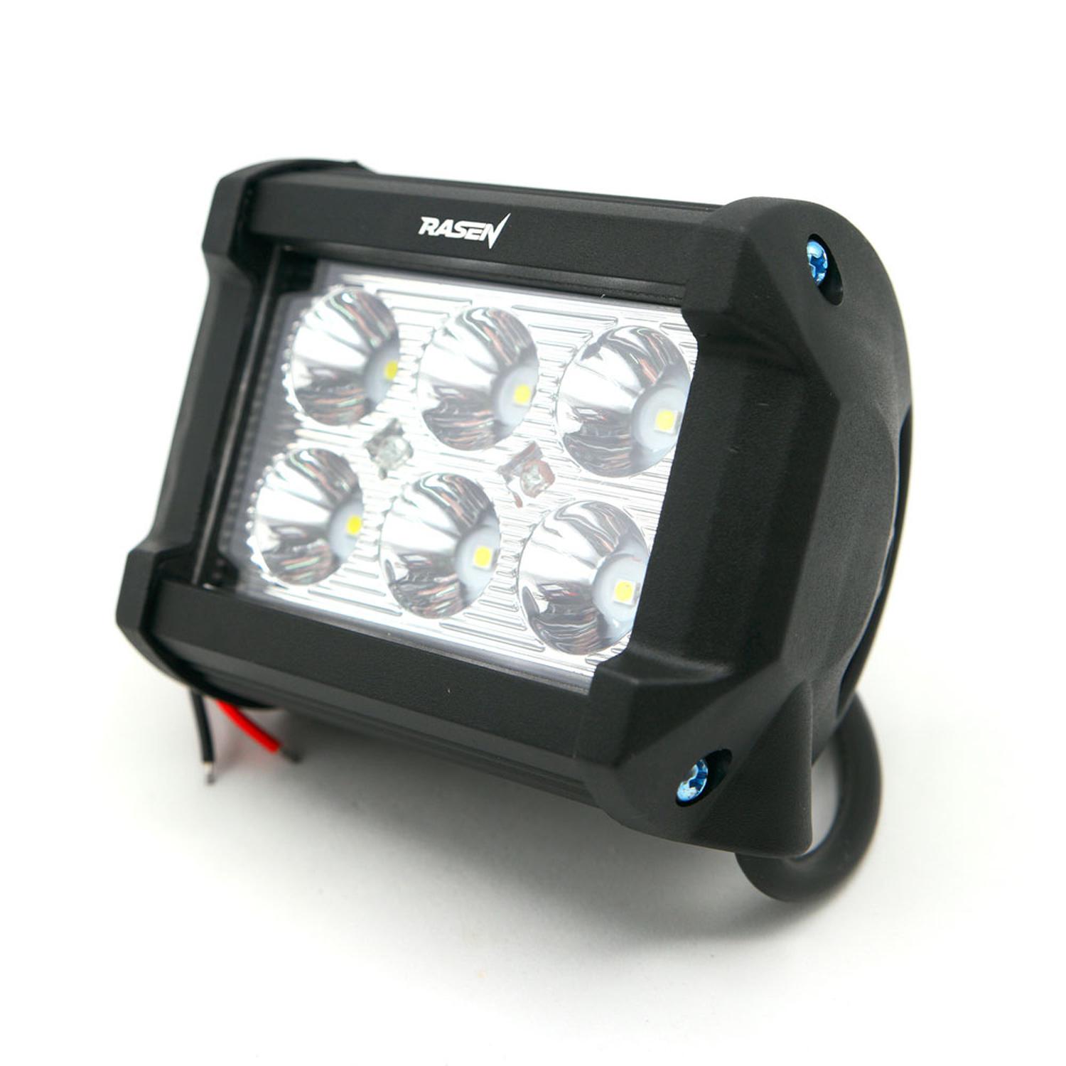 FARO 6 LED CUADRADO LUZ FIJA PARA MOTOCICLETA