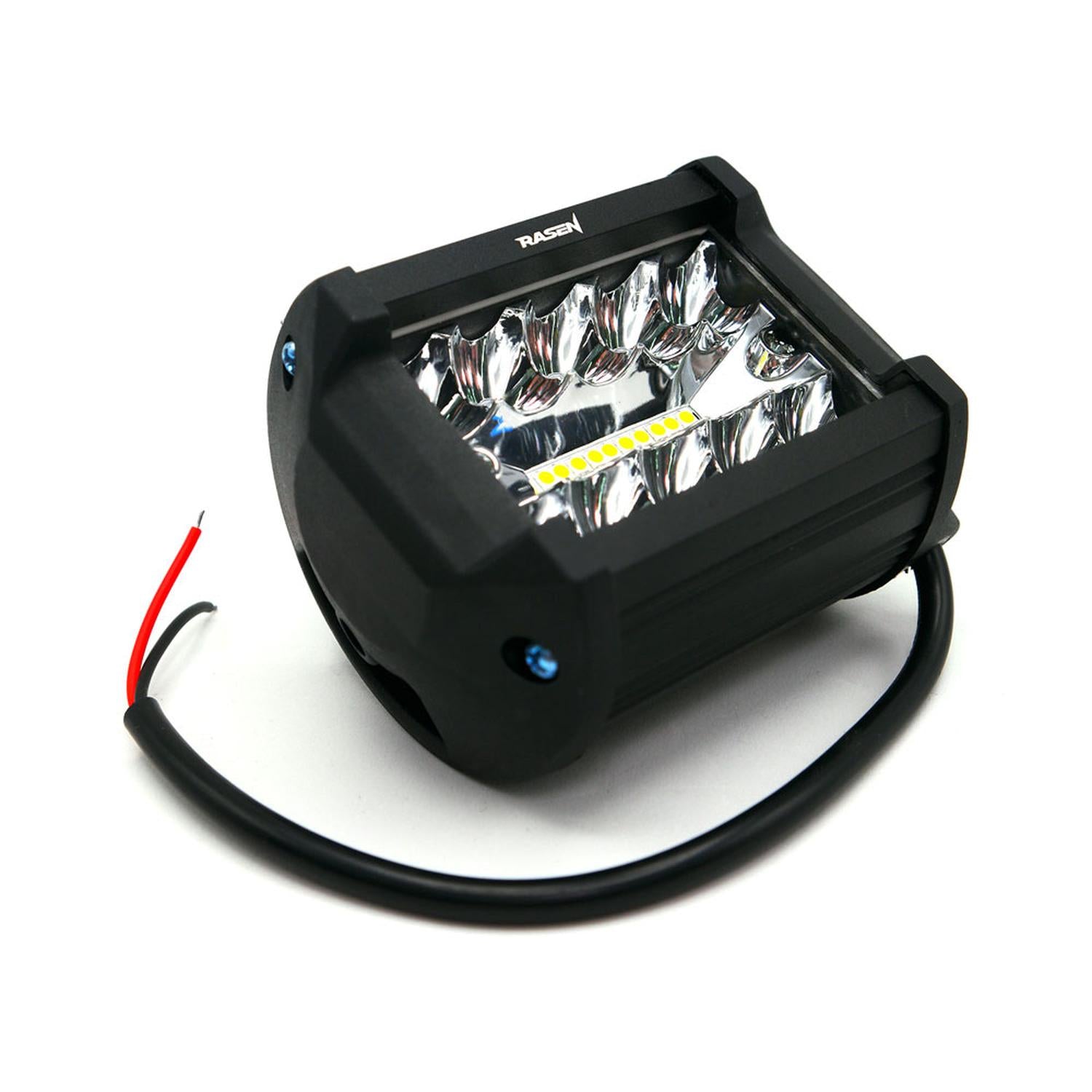 FARO CUADRADO 40 LED LUZ BLANCA FIJA PARA MOTOCICLETA