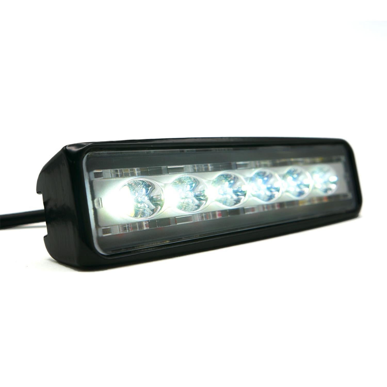 BARRA 6 LED LUZ BLANCA CONTORNO CON ESTROBO PARA MOTOCICLETA