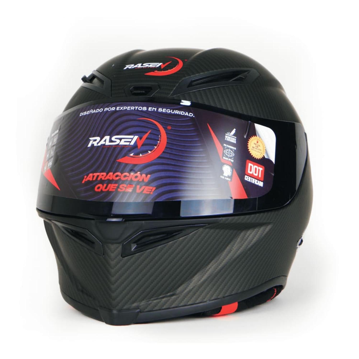 CASCO CERRADO FIBRA DE CARBONO PARA MOTOCICLETA