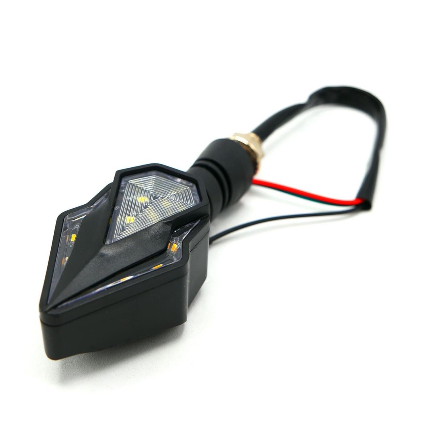 DIRECCIONAL LED SECUENCIAL TIPO DIAMANTE UNIVERSAL PARA MOTOCICLETA