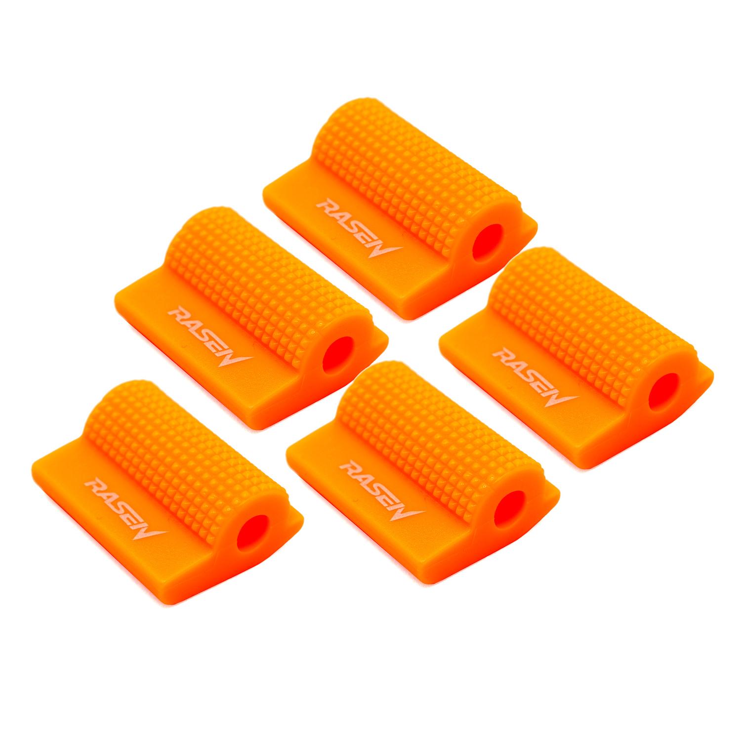 5 PROTECTORES DE CALZADO PARA PEDAL DE CAMBIOS A PRESION DE CAUCHO NARANJA UNIVERSAL