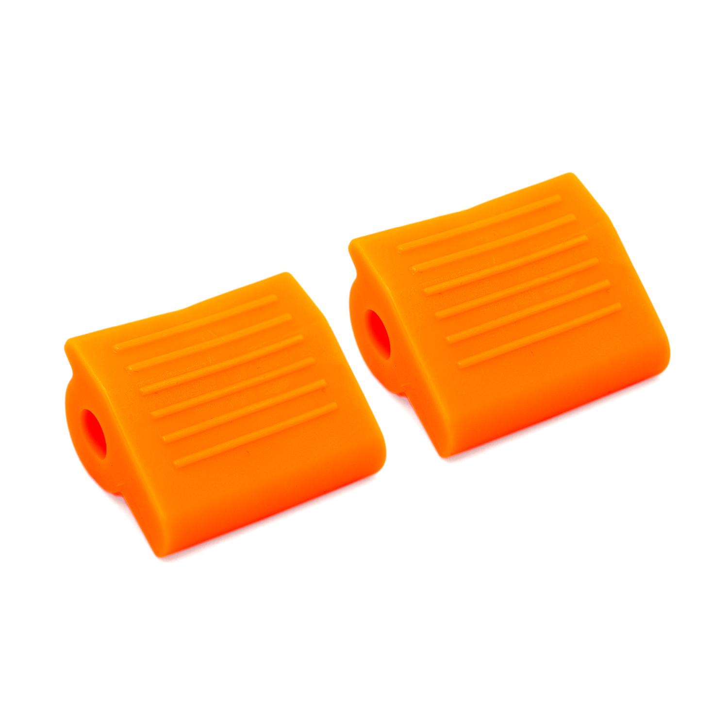 2 PROTECTORES DE CALZADO PARA PEDAL DE CAMBIOS A PRESION DE CAUCHO NARANJA UNIVERSAL