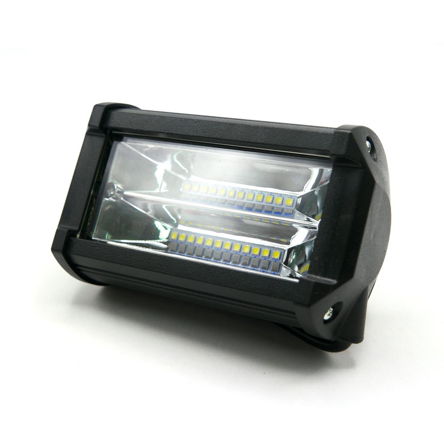 BARRA RECTANGULAR 24 LED 2 CELDAS LUZ BLANCA FIJA PARA MOTOCICLETA