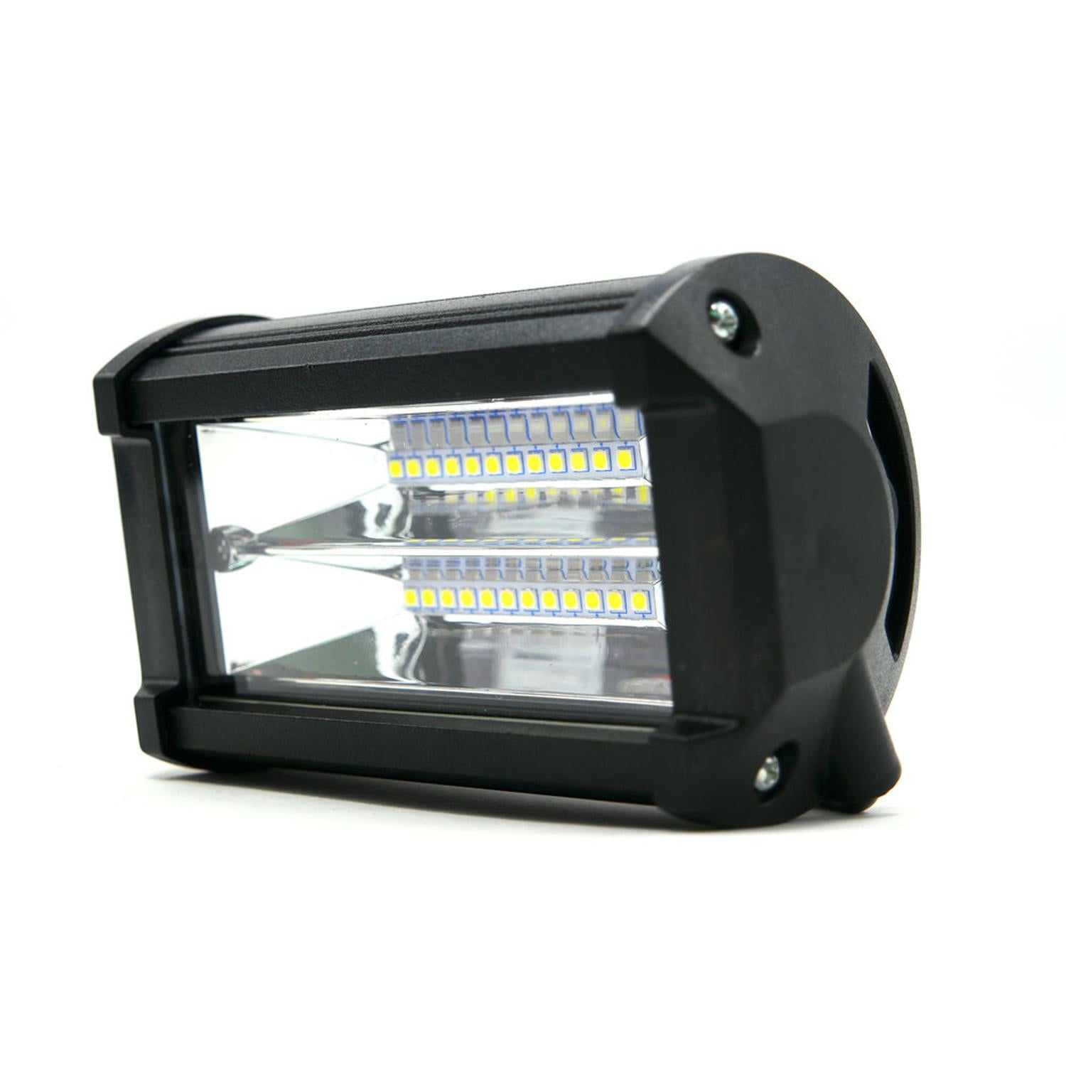 BARRA RECTANGULAR 24 LED 2 CELDAS LUZ BLANCA FIJA PARA MOTOCICLETA