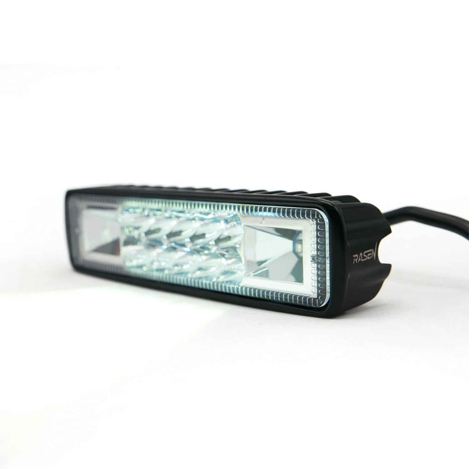 BARRA 10 LED BLANCA 2 CELDAS CON ESTROBO PARA MOTOCICLETA