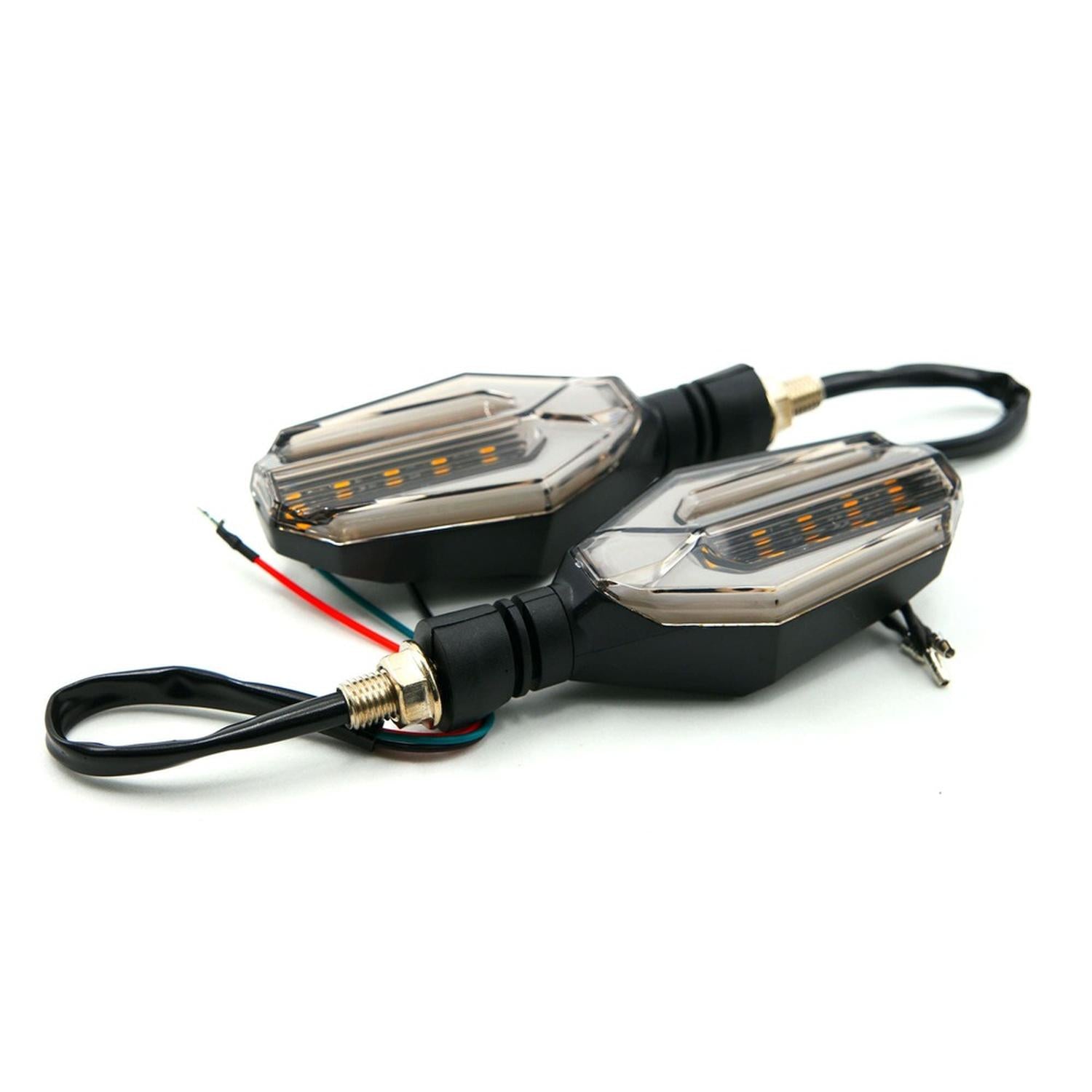 DIRECCIONAL LED SECUENCIAL TIPO CAPARAZON UNIVERSAL PARA MOTOCICLETA