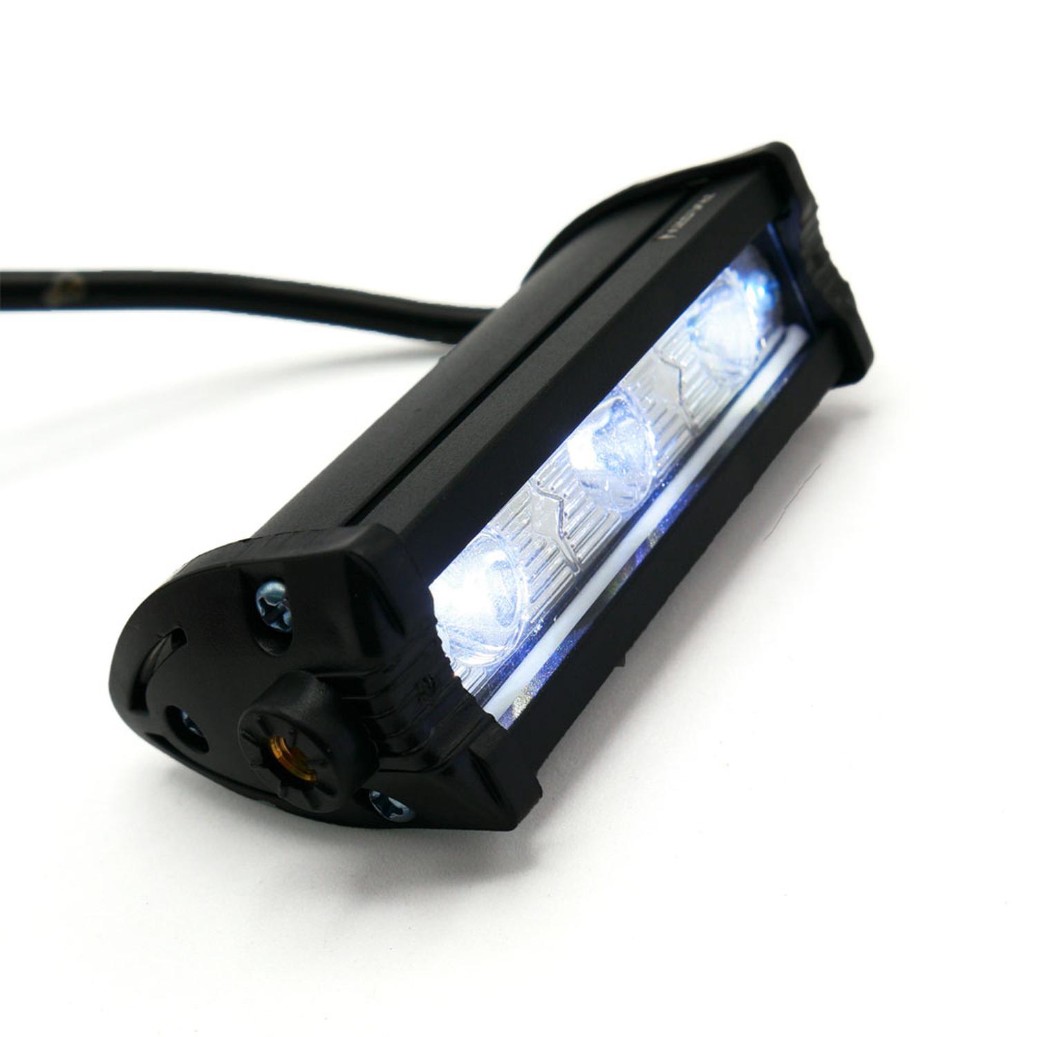 BARRA MINI LED LUZ BLANCA FIJA Y ESTROBO PARA MOTOCICLETA