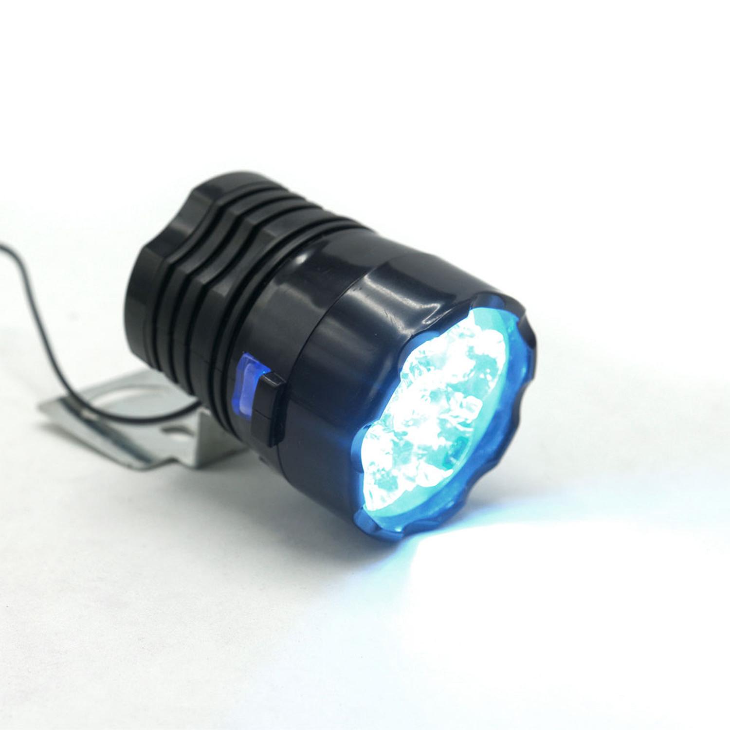 FARO HEXAGONAL 6 LED RANURAS LATERALES CON LUZ ALTA, BAJA Y ESTROBO PARA MOTOCICLETA