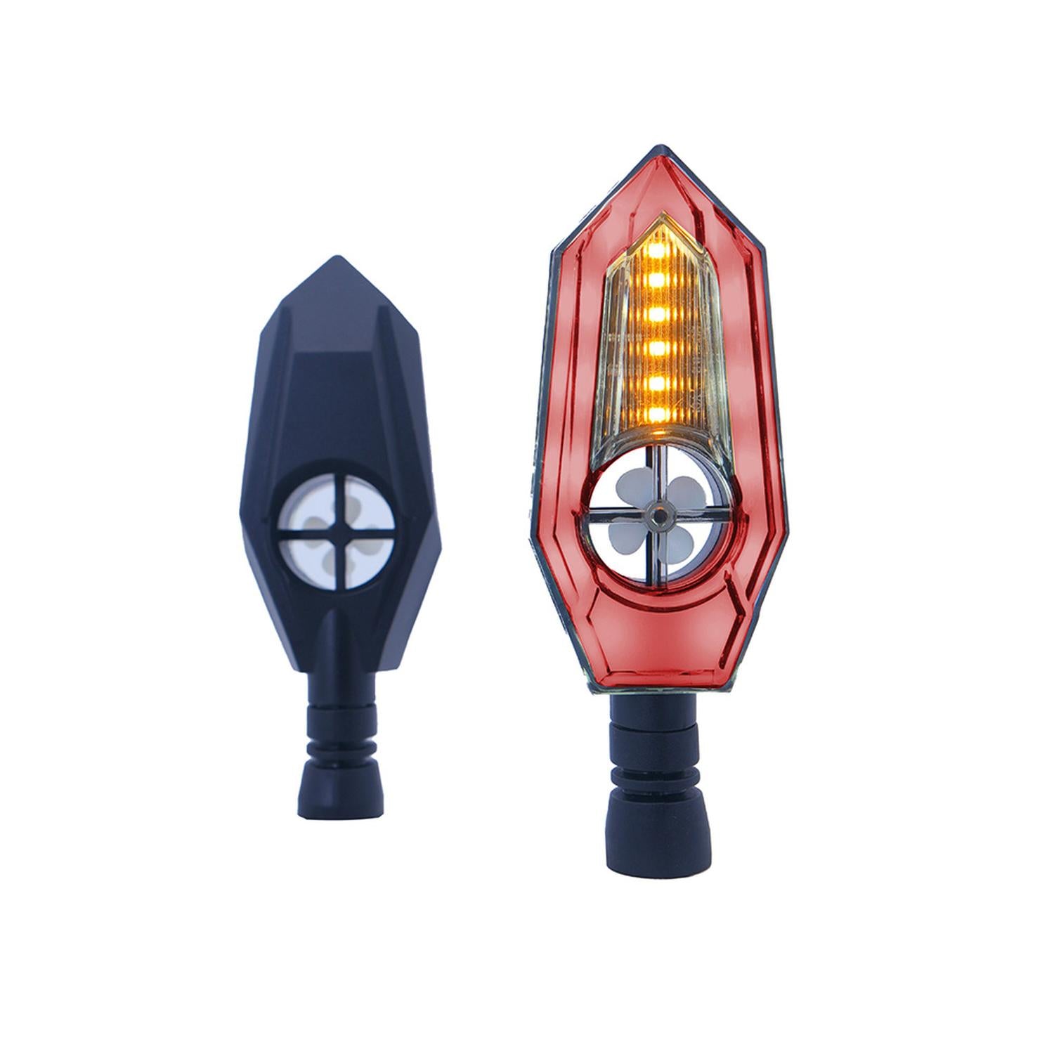 DIRECCIONAL LED SECUENCIAL TIPO ZAFIRO UNIVERSAL PARA MOTOCICLETA