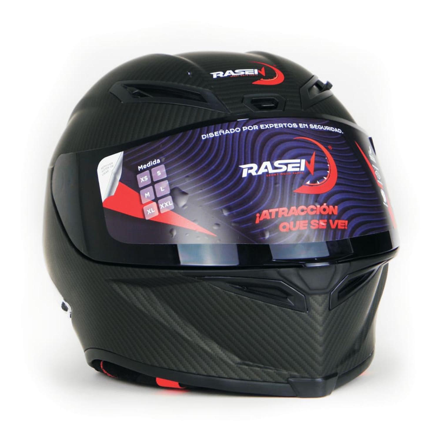 CASCO CERRADO FIBRA DE CARBONO PARA MOTOCICLETA