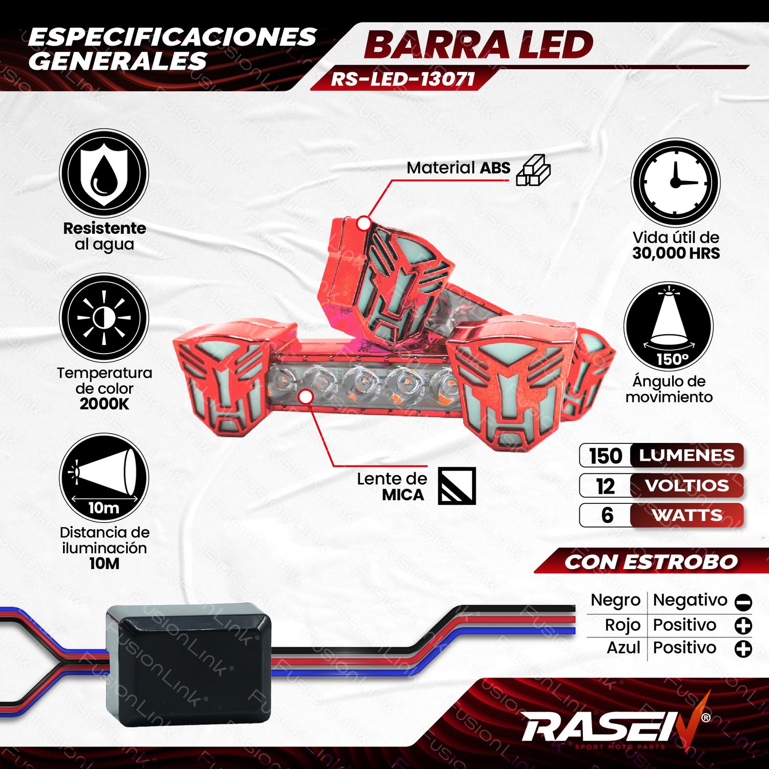 BARRA LED DECORATIVA TIPO TRANSFORMERS LUZ PARA MOTOCICLETA