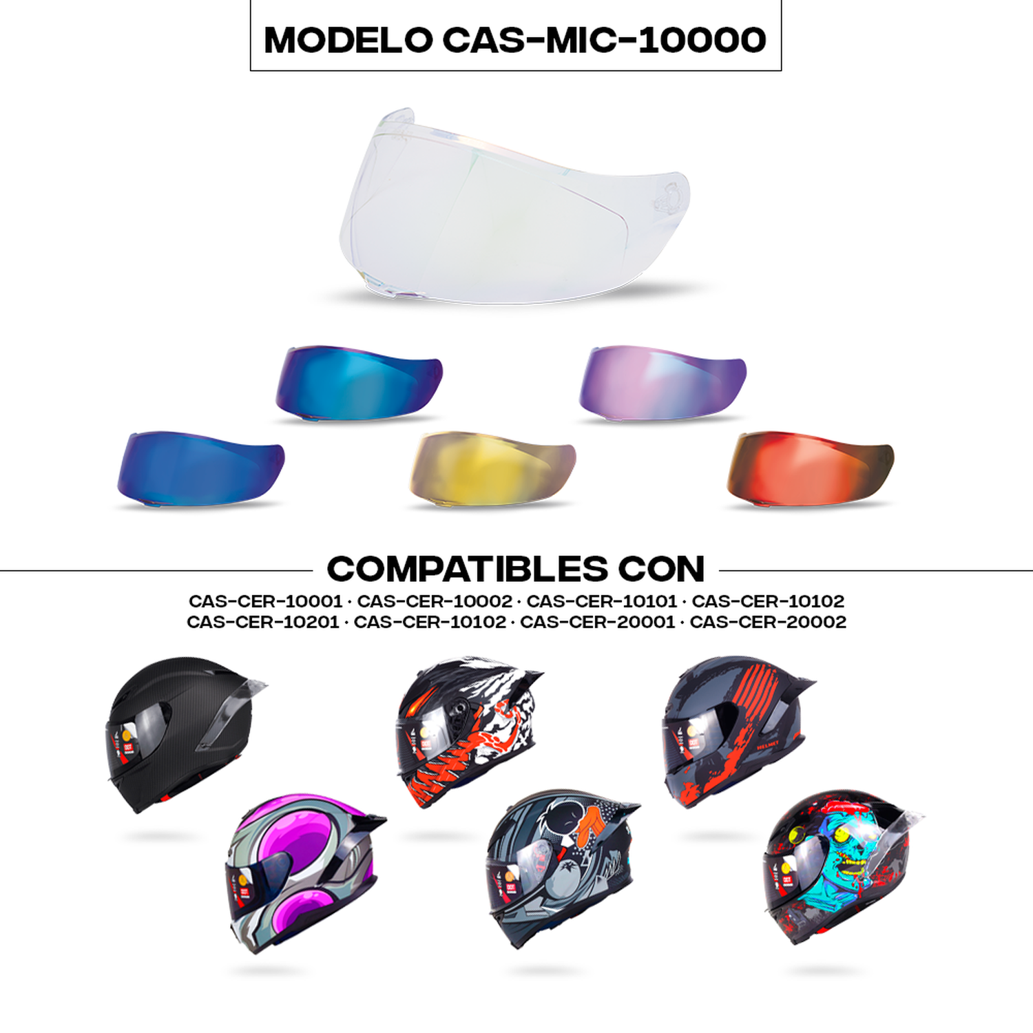 Mica para casco de moto Rasen Premium anti rayaduras