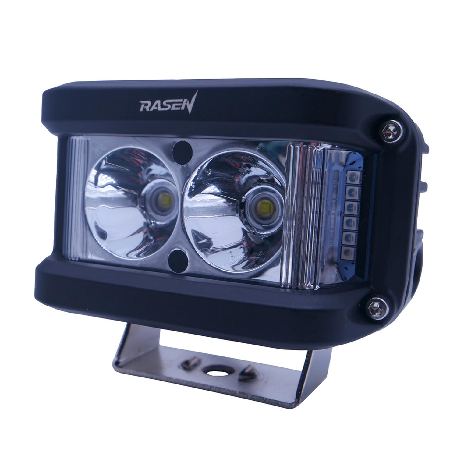 Faro Para Moto Rasen Rectangular Auxiliar Led