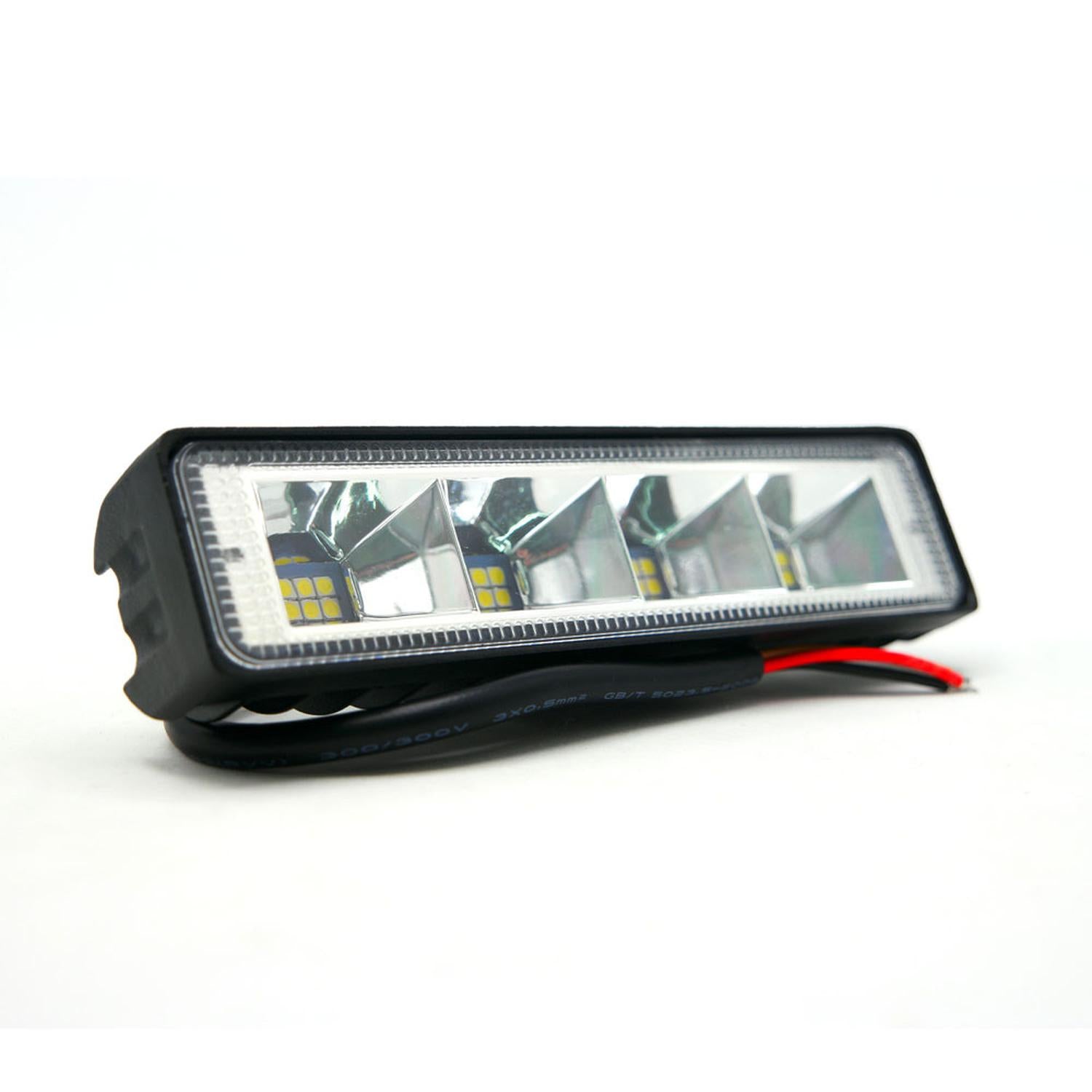 BARRA 24 LED LUZ BLANCA FIJA Y ESTROBO 4 CELDA PARA MOTOCICLETA