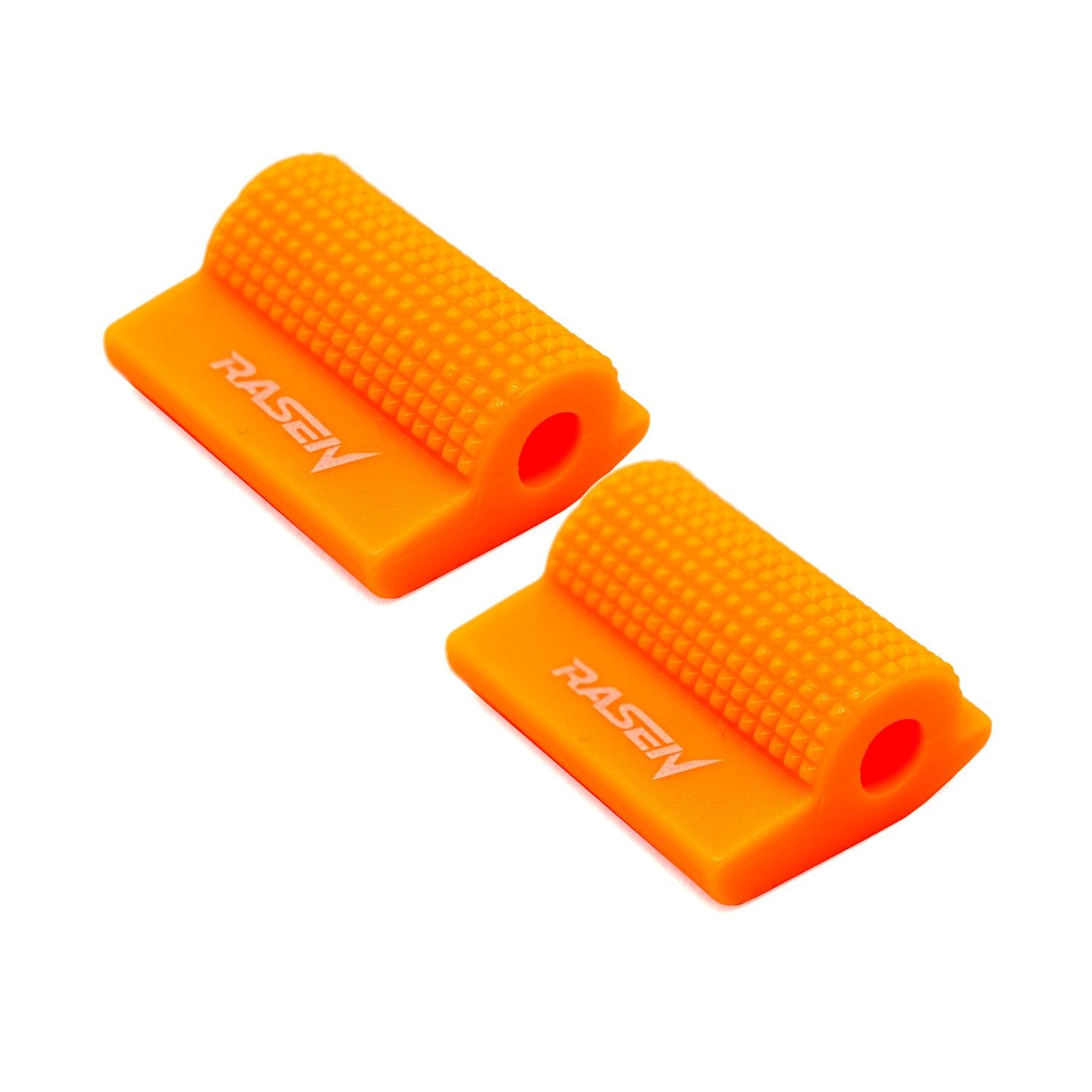 2 PROTECTORES DE CALZADO PARA PEDAL DE CAMBIOS A PRESION DE CAUCHO NARANJA UNIVERSAL