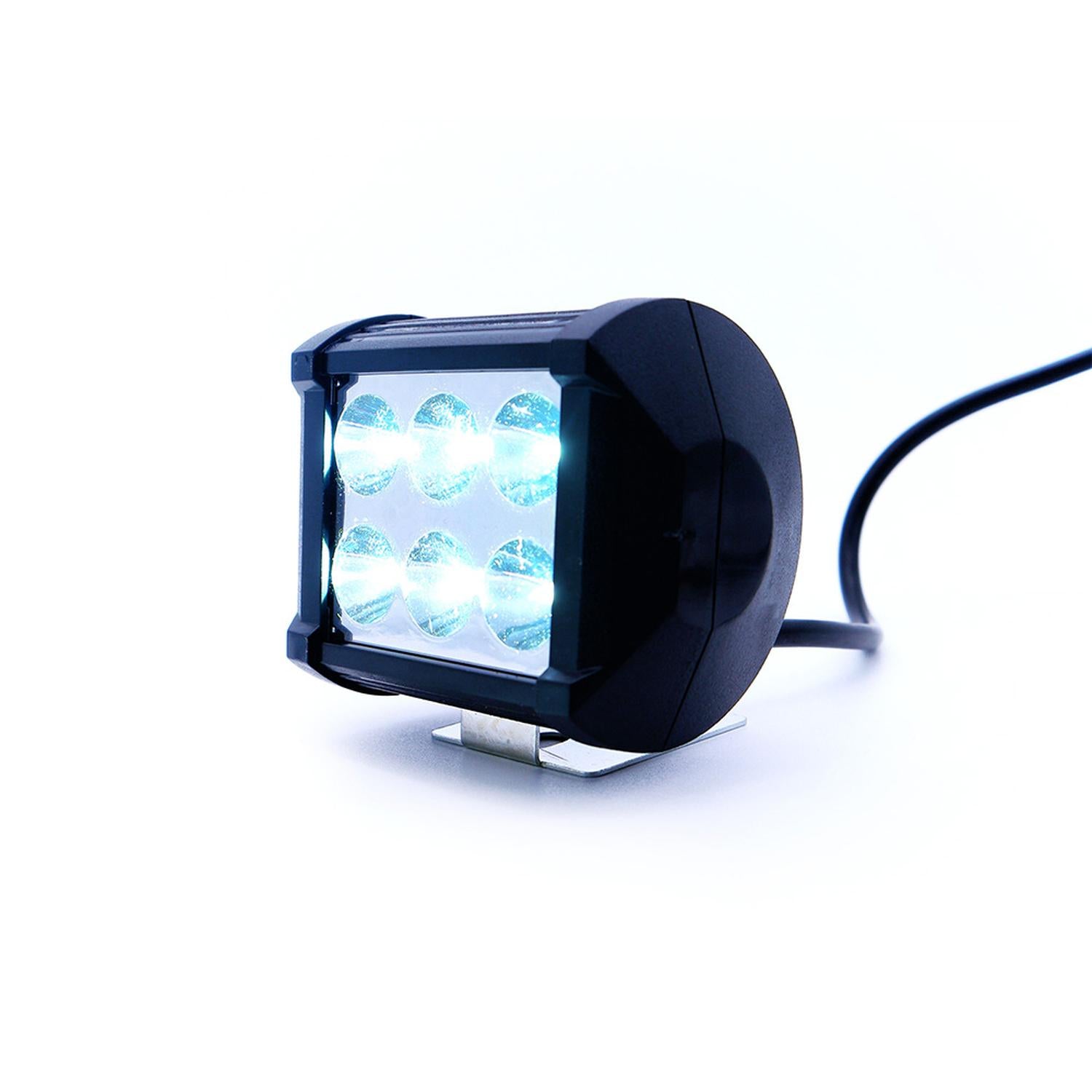 FARO AUXILIAR LED CON ESTROBO 6 LED PARA MOTOCICLETA