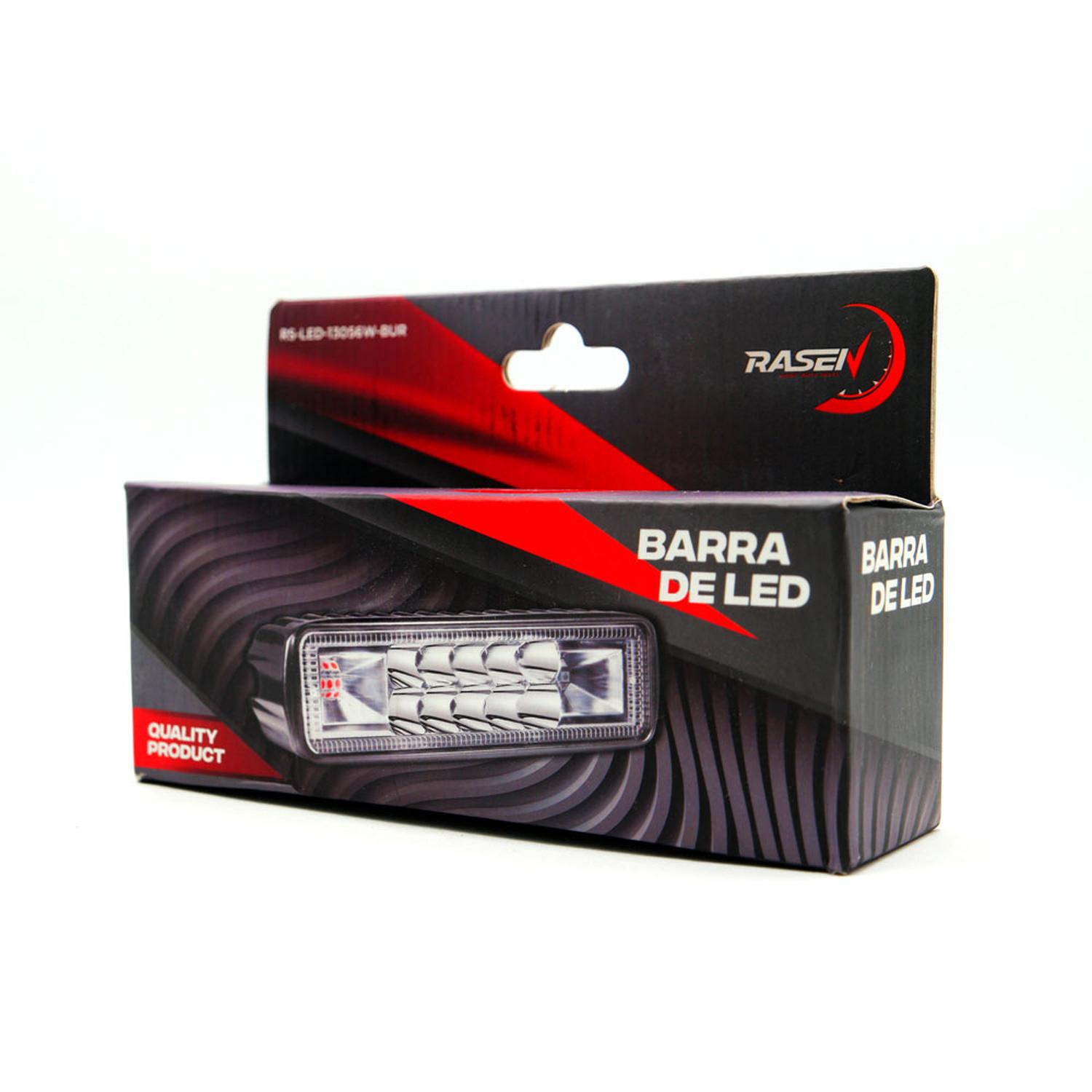 BARRA 10 LED BLANCA 2 CELDAS CON ESTROBO PARA MOTOCICLETA