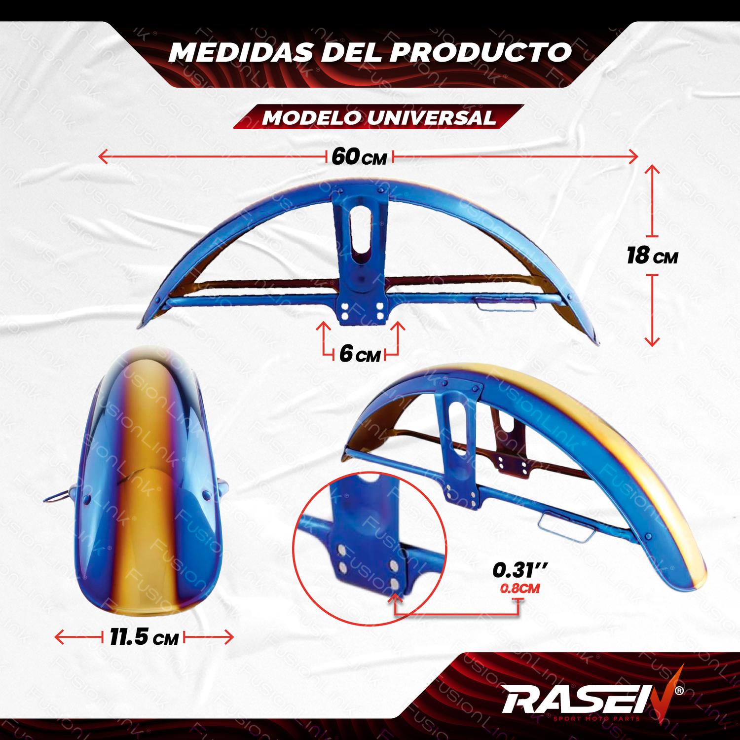 SALPICADERA DELANTERA UNIVERSAL 3 PARA MOTOCICLETA