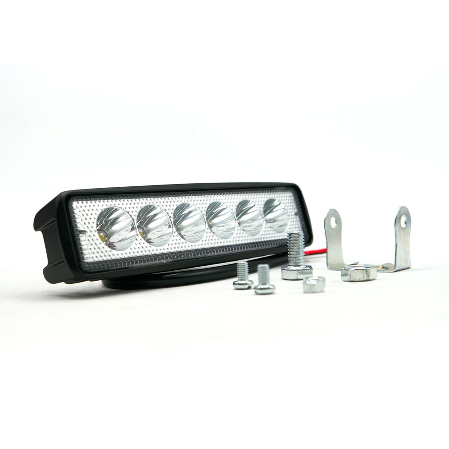 BARRA 6 LED LUZ BLANCA FIJA PARA MOTOCICLETA