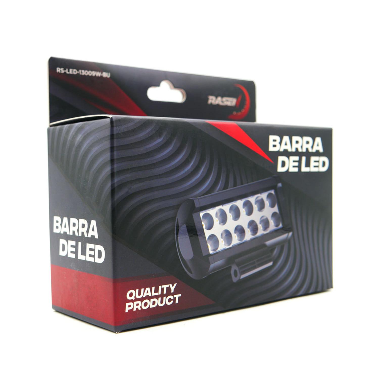 BARRA LED DOBLE FILA 12 LED CON LUZ ALTA, BAJA Y ESTROBO PARA MOTOCICLETA