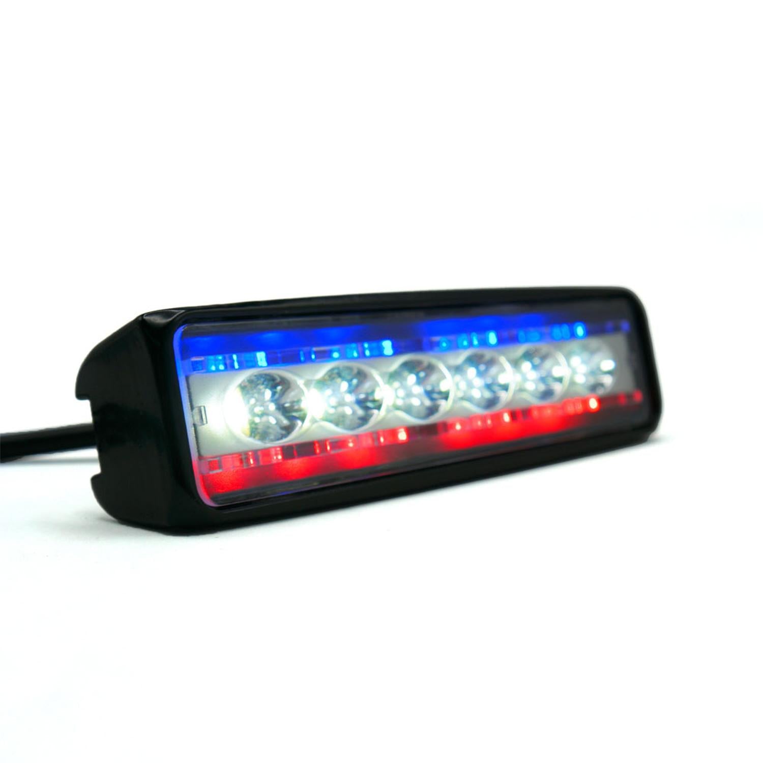 BARRA 6 LED LUZ BLANCA CONTORNO CON ESTROBO PARA MOTOCICLETA